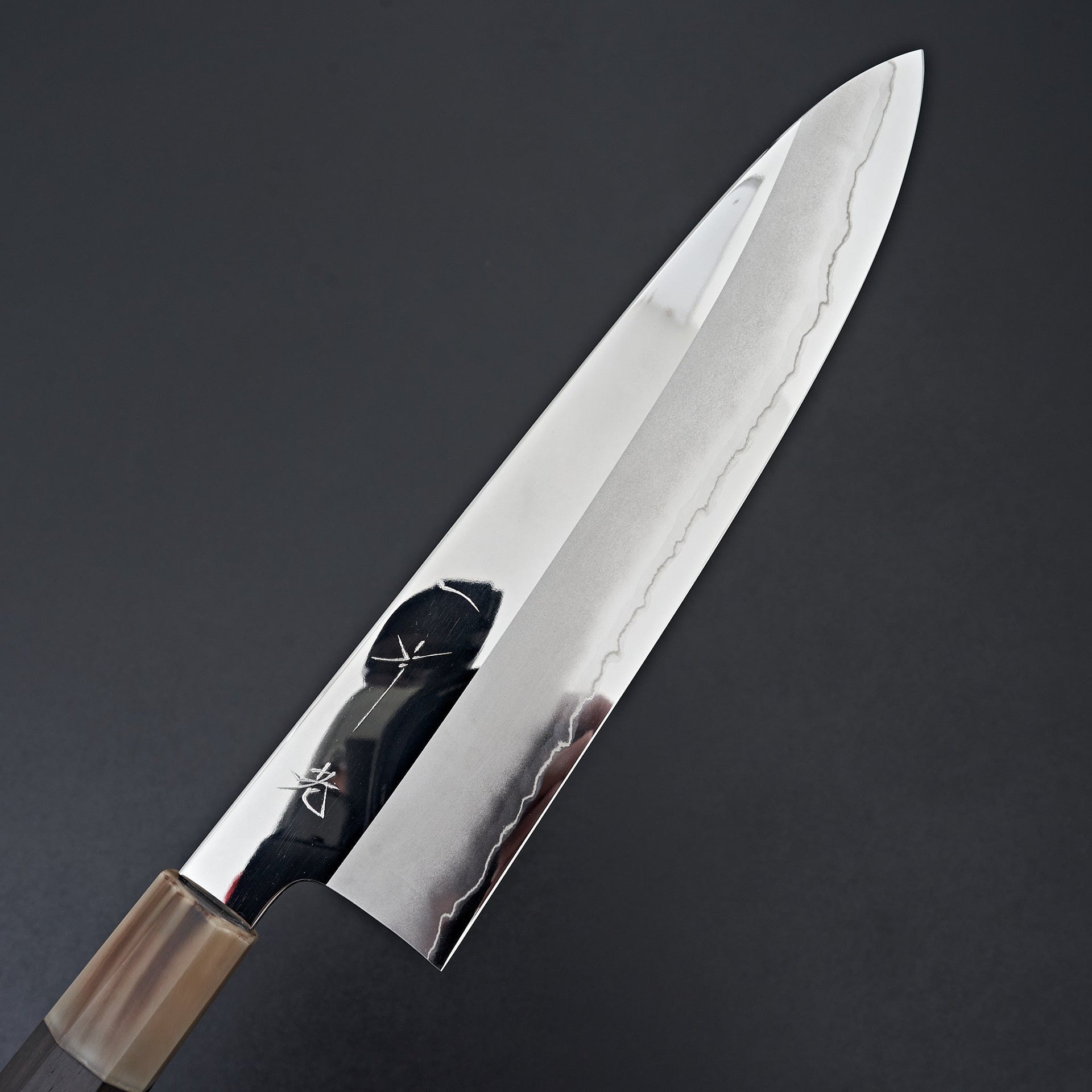 Hitohira Kikuchiyo Rou Silver #3 Mirror Polished Gyuto 240mm Ebony Handle-Knife-Hitohira-Carbon Knife Co