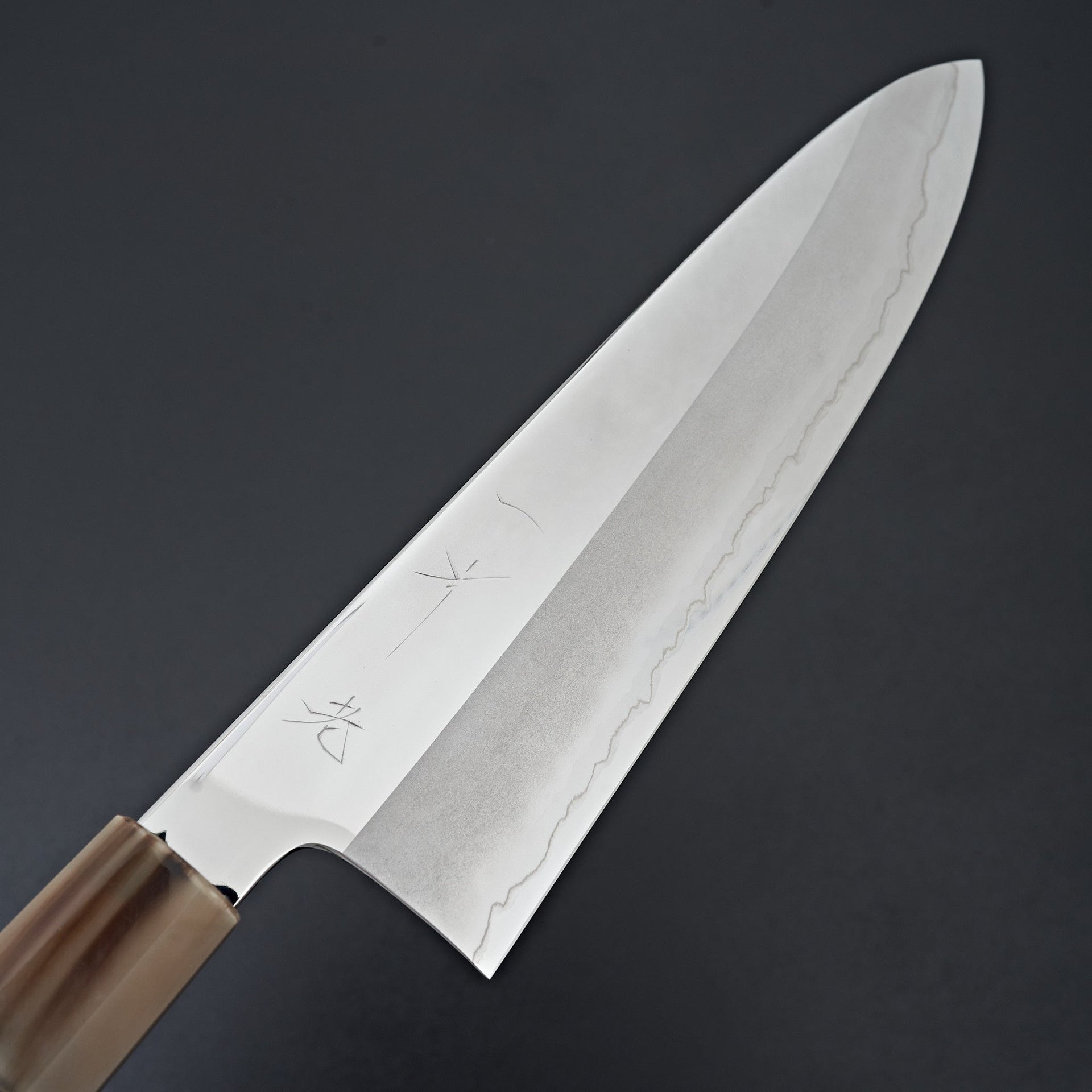 Hitohira Kikuchiyo Rou Silver #3 Mirror Polished Gyuto 240mm Ebony Handle-Knife-Hitohira-Carbon Knife Co