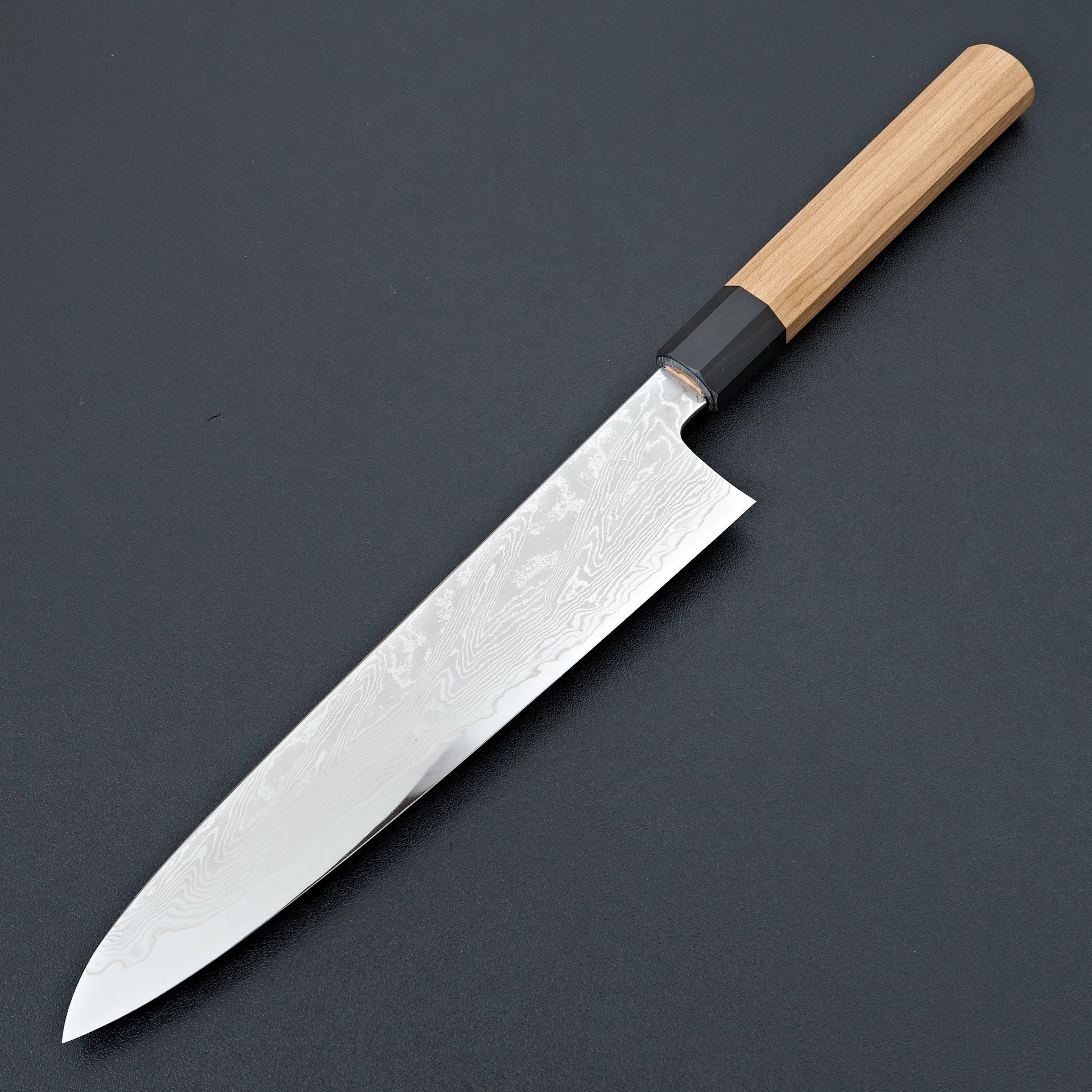 Hitohira Kikuchiyo Rou VG10 Sakura Damascus Gyuto 240mm Sakura Handle-Knife-Hitohira-Carbon Knife Co