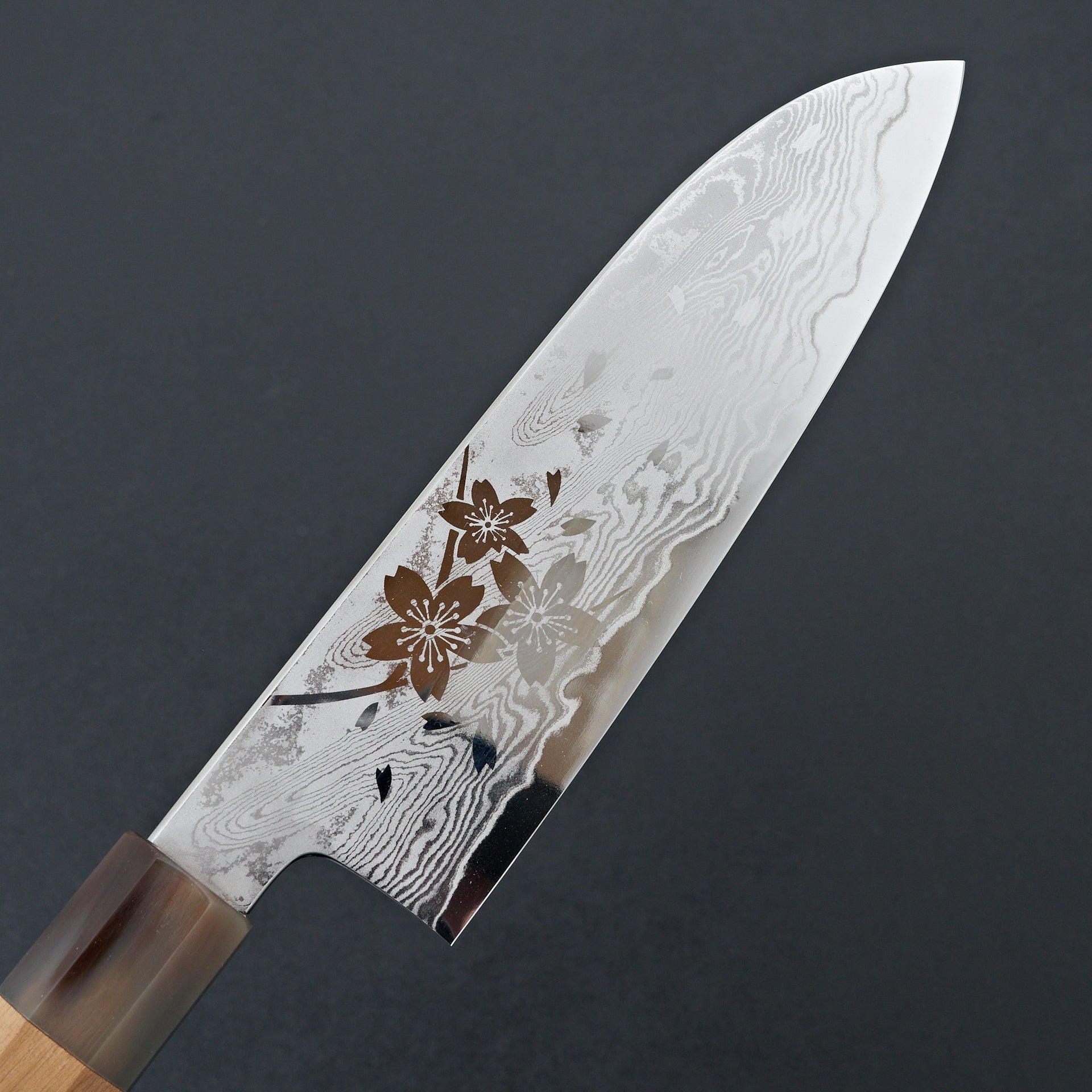 Hitohira Kikuchiyo Rou VG10 Sakura Damascus Santoku Sakura Handle-Knife-Hitohira-Carbon Knife Co