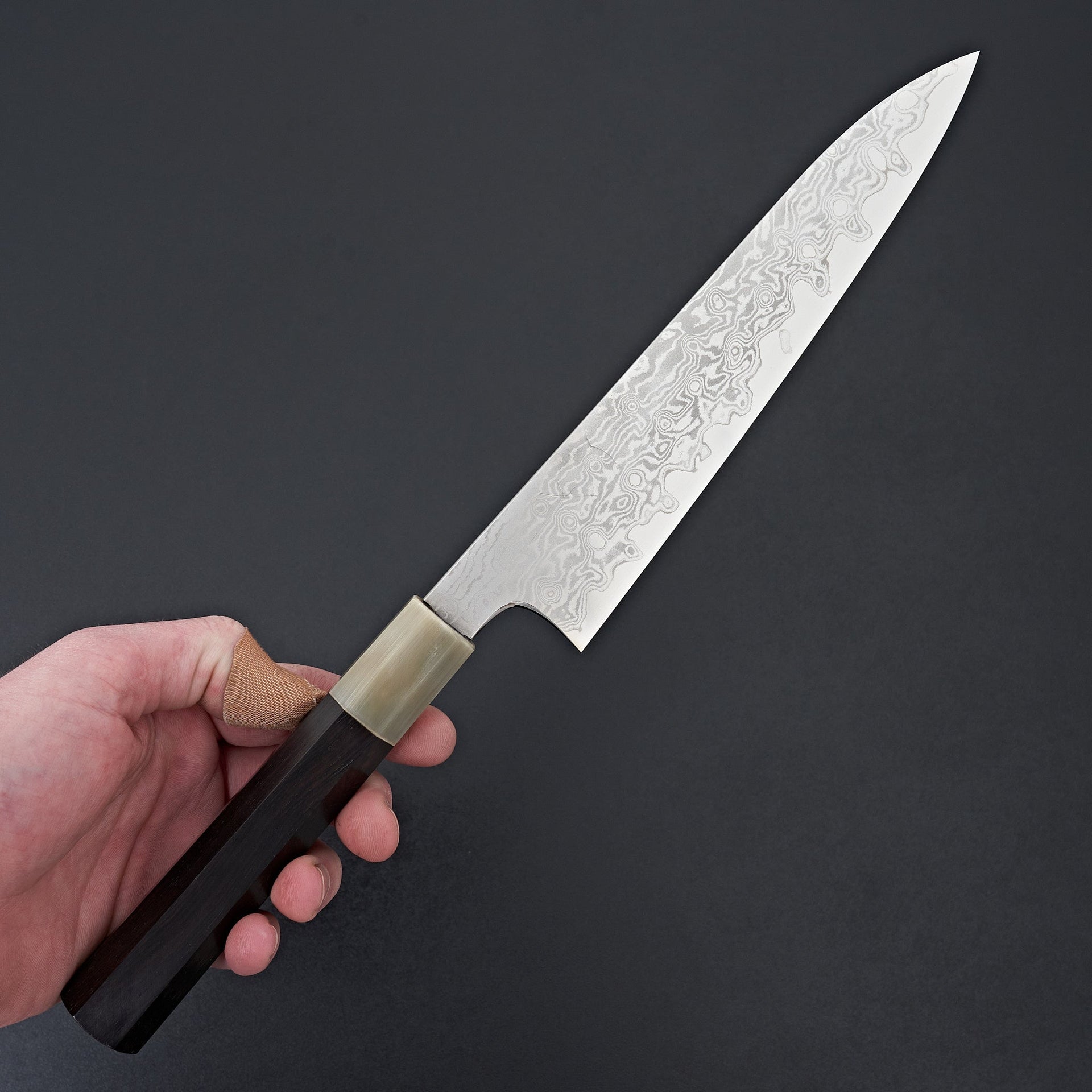 Hitohira Kikuchiyo Yohei VG-10 Damascus Gyuto 210mm Ebony Handle (Limited)-Knife-Hitohira-Carbon Knife Co