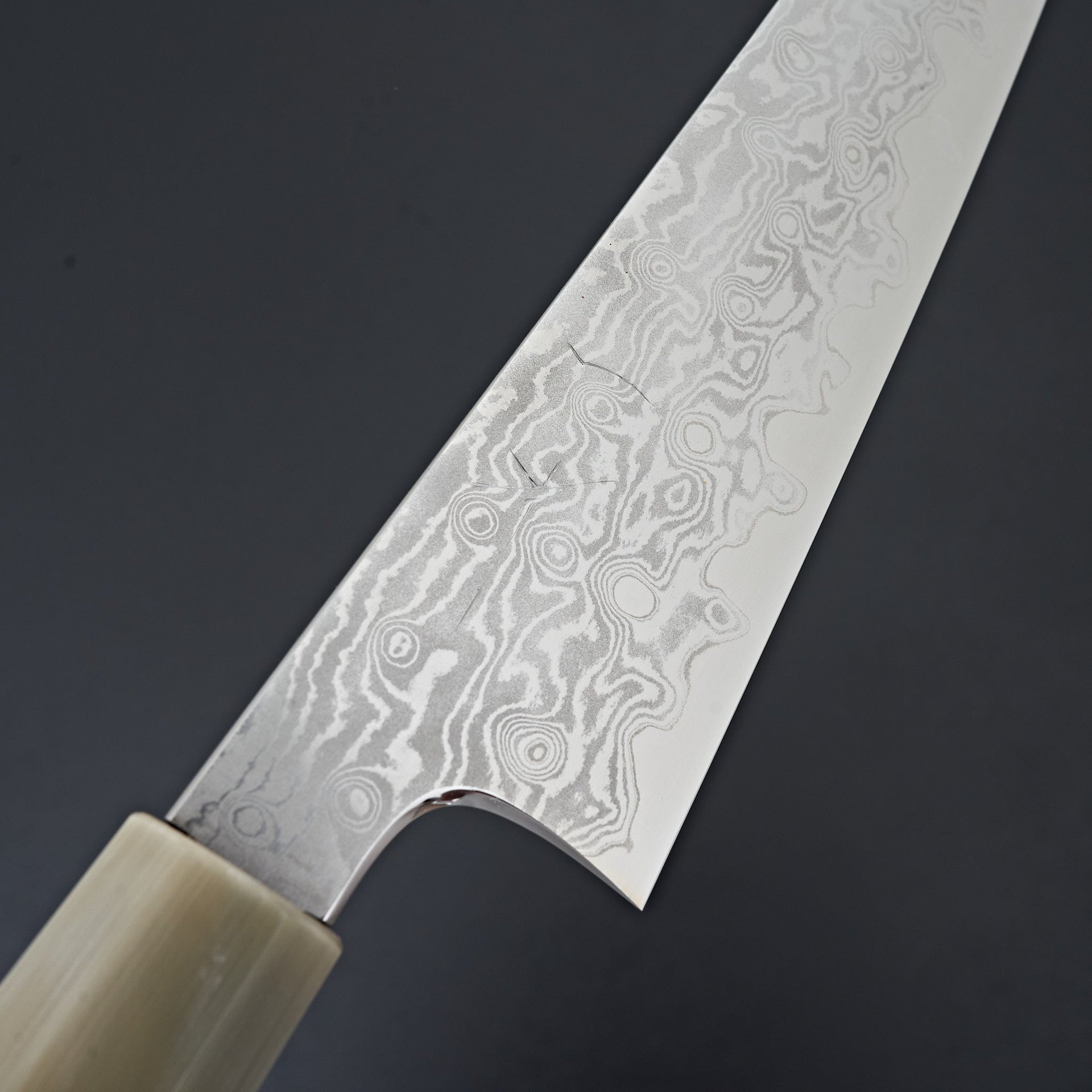 Hitohira Kikuchiyo Yohei VG-10 Damascus Gyuto 210mm Ebony Handle (Limited)-Knife-Hitohira-Carbon Knife Co