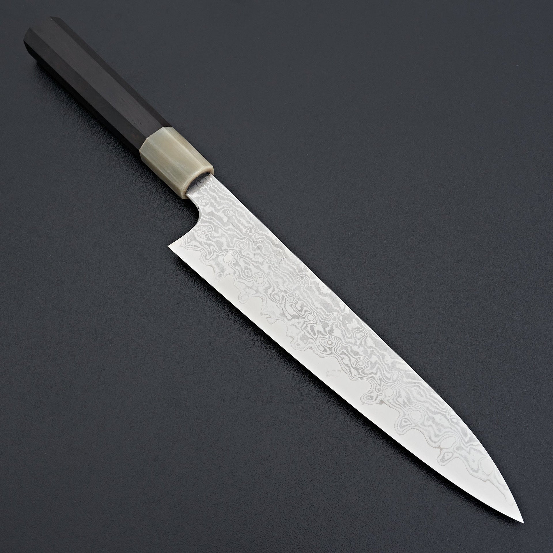 Hitohira Kikuchiyo Yohei VG-10 Damascus Gyuto 210mm Ebony Handle (Limited)-Knife-Hitohira-Carbon Knife Co