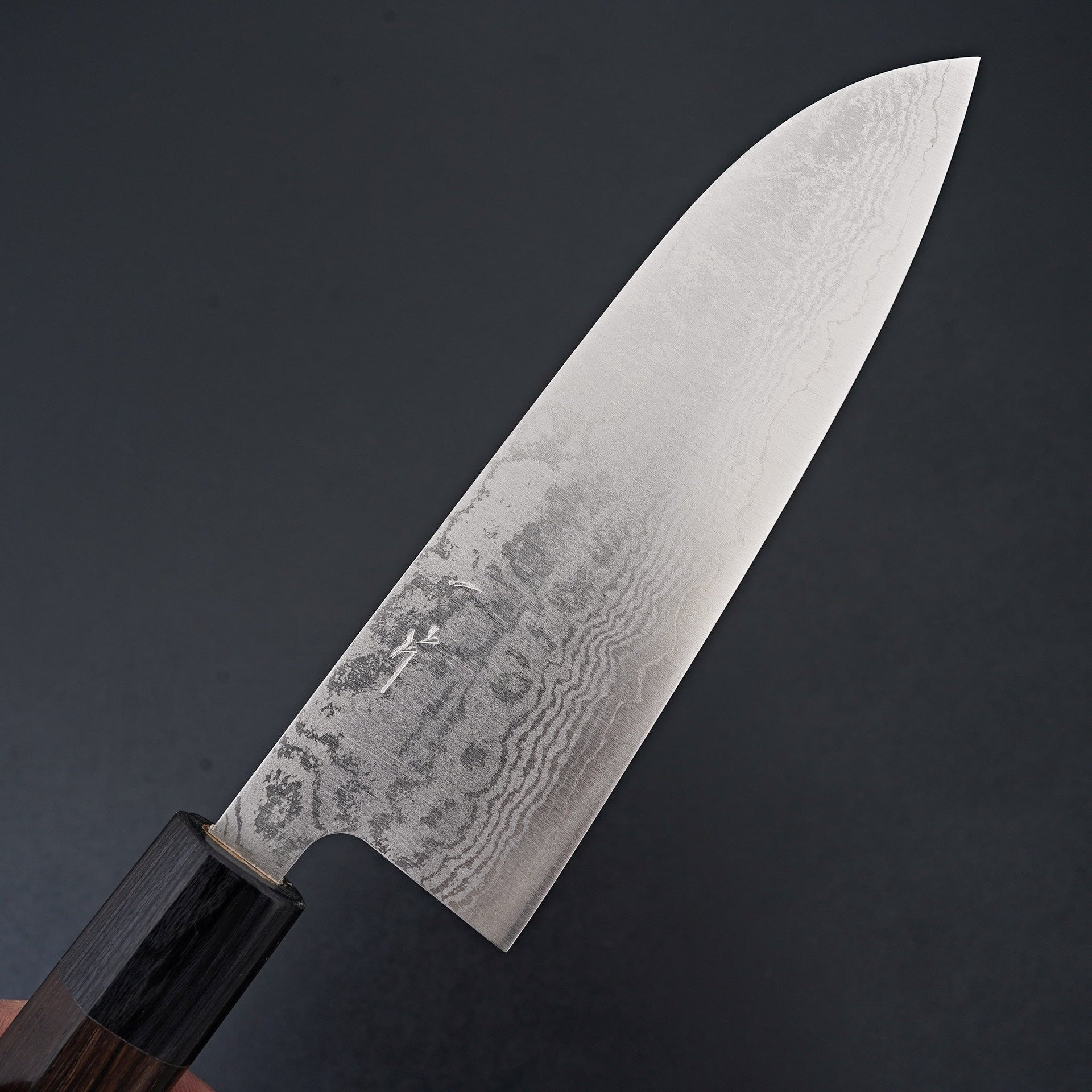 Hitohira Setsu Forged VG-10 Damascus Santoku 165mm Rosewood Handle-Knife-Hitohira-Carbon Knife Co
