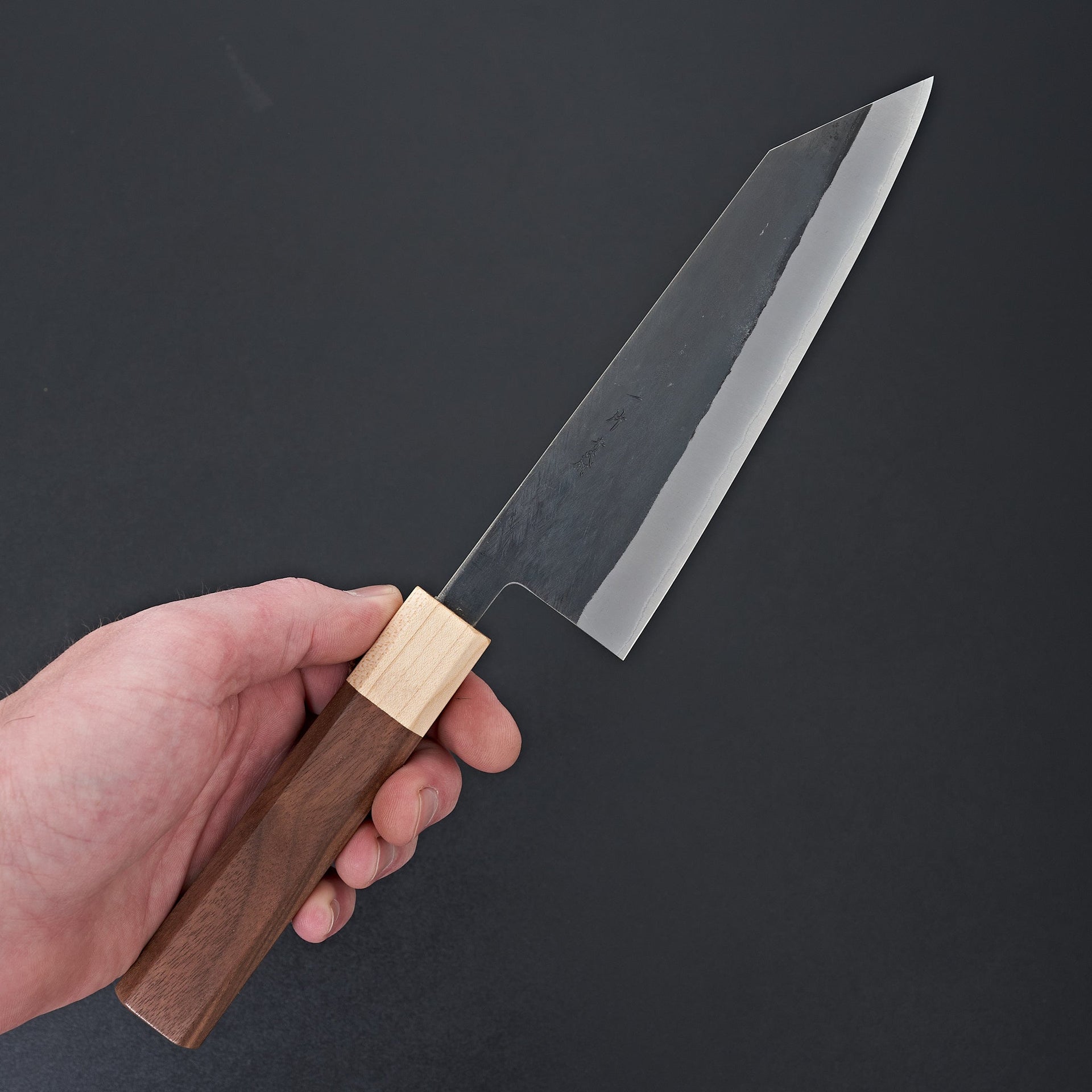 Hitohira TD Blue #2 Stainless Clad Kurouchi Bunka 170mm Walnut Handle-Knife-Hitohira-Carbon Knife Co