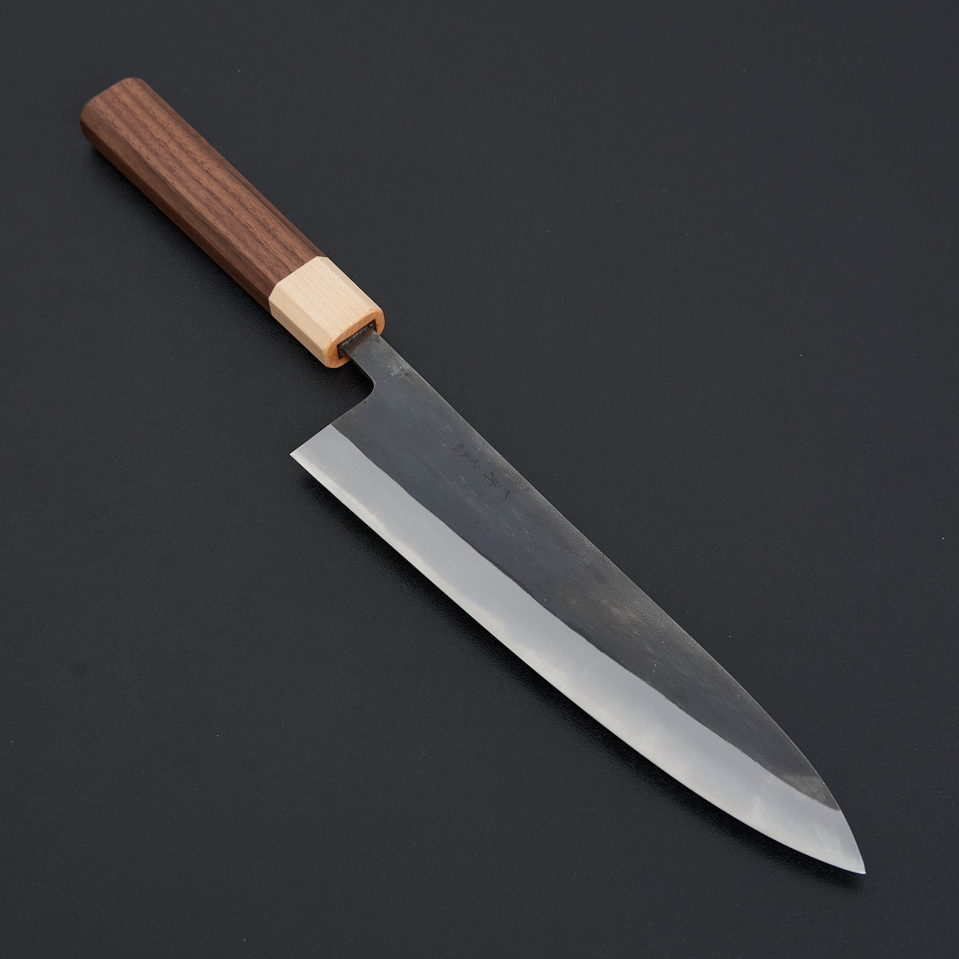 Hitohira TD Blue #2 Stainless Clad Kurouchi Gyuto 210mm Walnut Handle-Hitohira-Carbon Knife Co