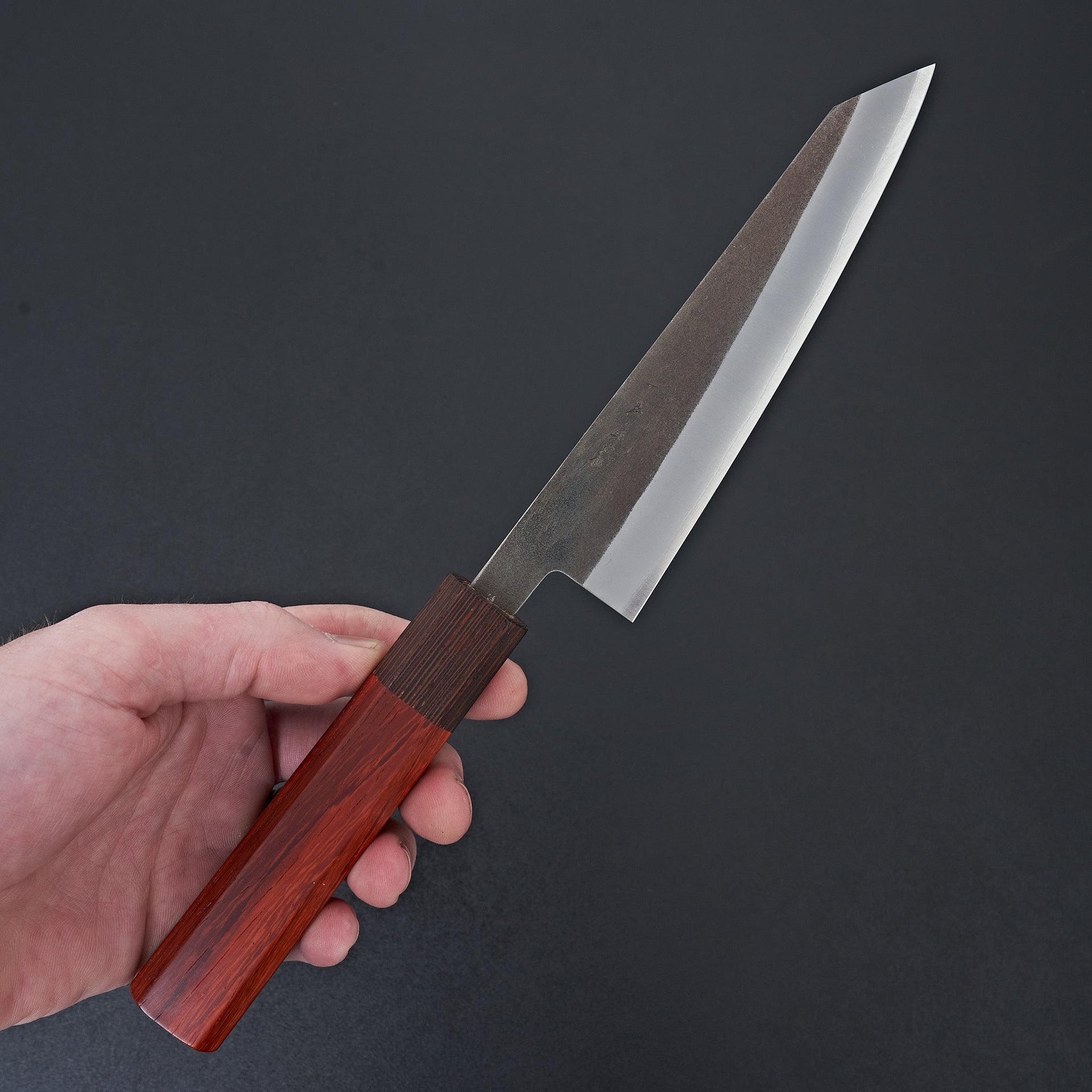 Hitohira TD Blue #2 Stainless Clad Kurouchi Honesuki Kaku 150mm Padauk Handle-Knife-Hitohira-Carbon Knife Co