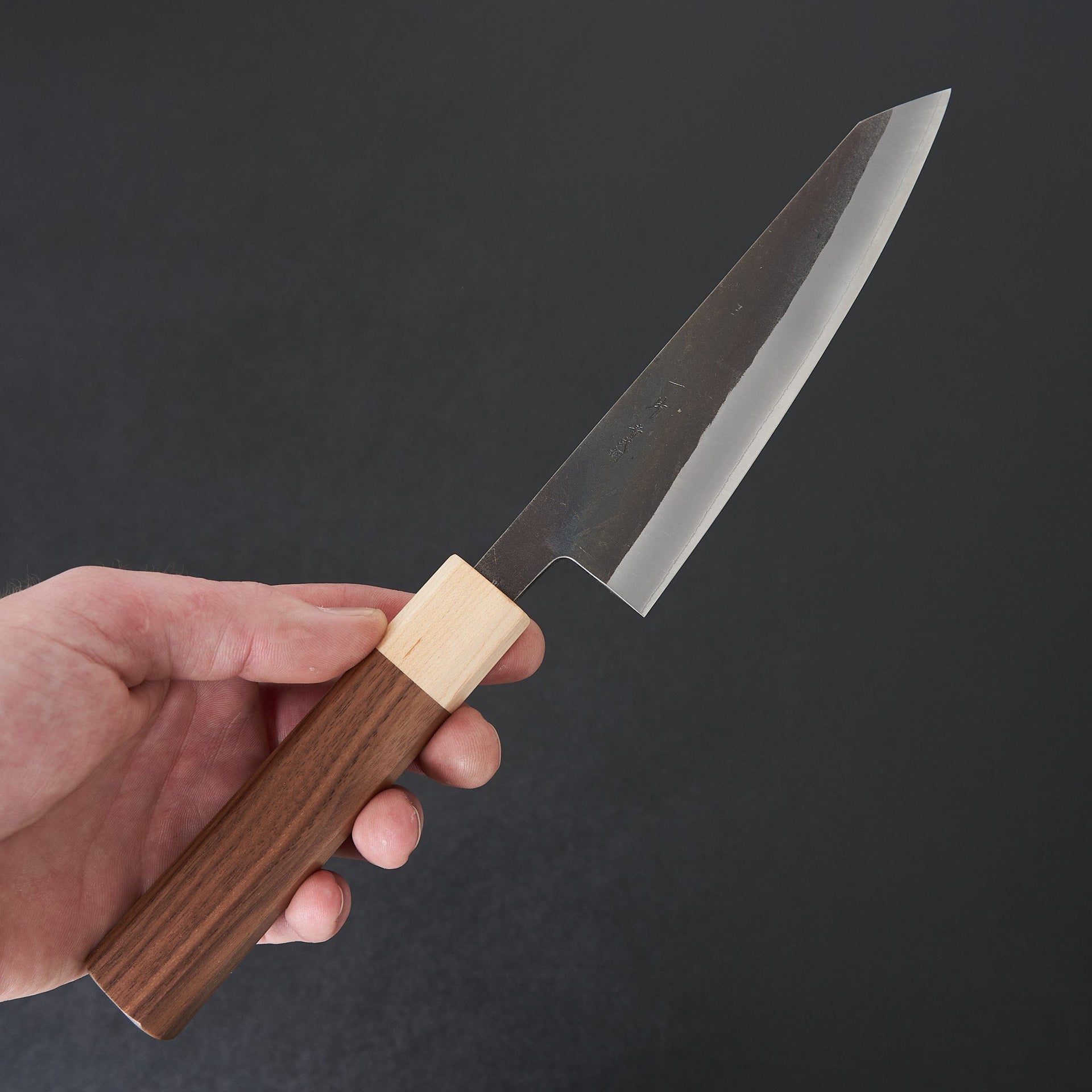 Hitohira TD Blue #2 Stainless Clad Kurouchi Honesuki Kaku 150mm Walnut Handle-Knife-Hitohira-Carbon Knife Co