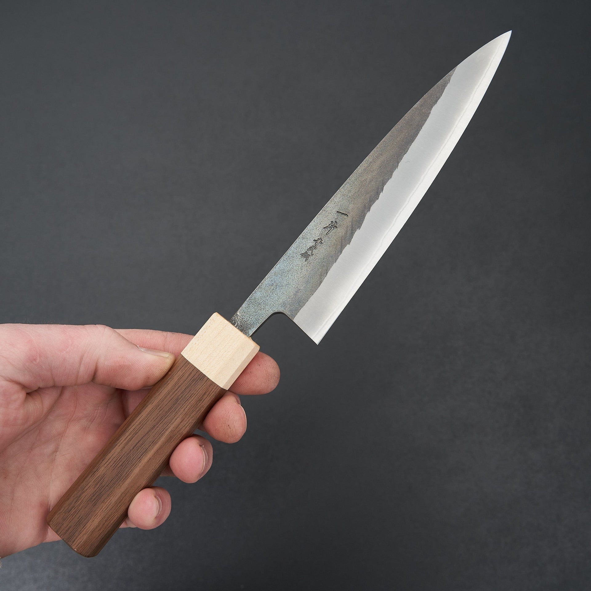 Hitohira TD Blue #2 Stainless Clad Kurouchi Petty 150mm Walnut Handle-Knife-Hitohira-Carbon Knife Co
