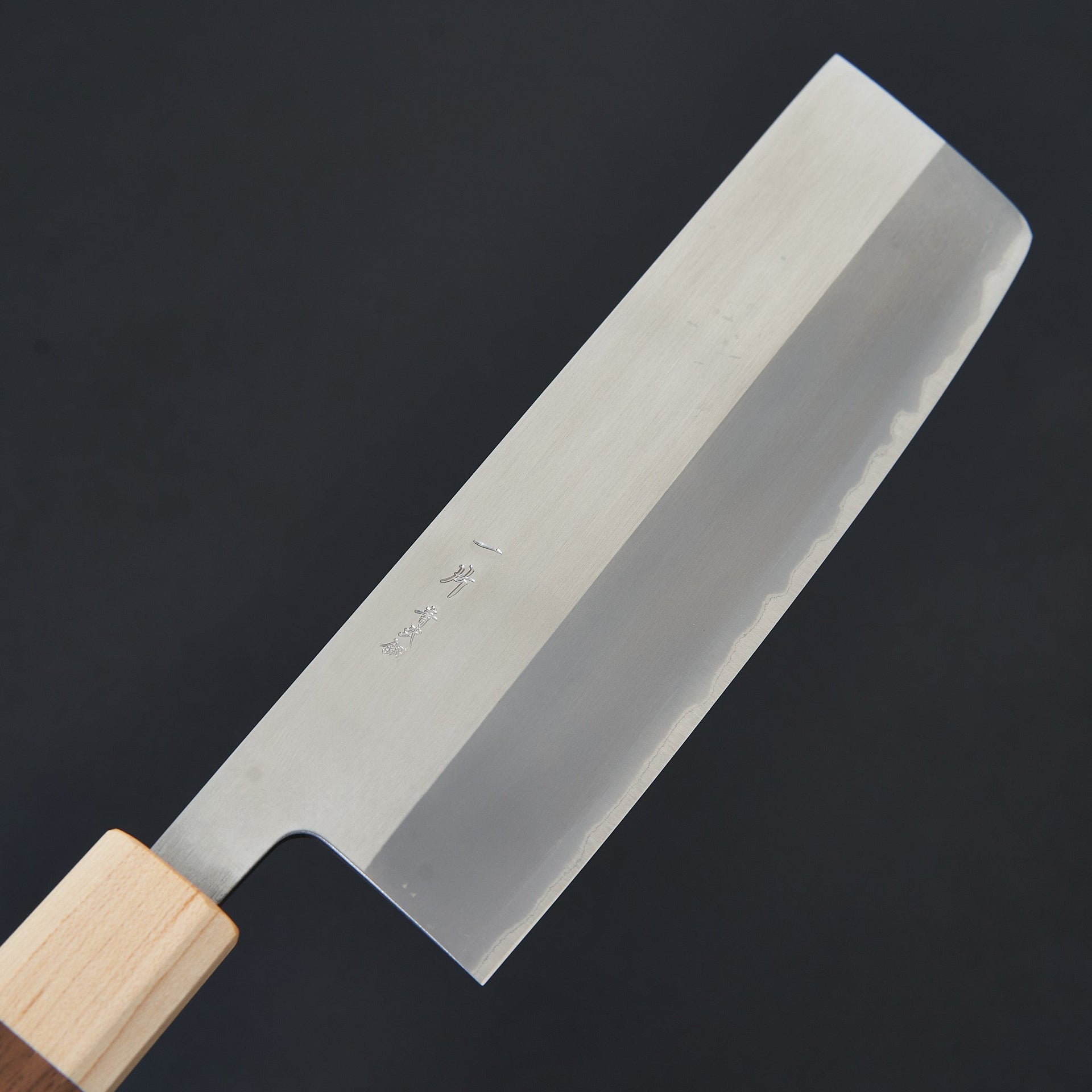 Hitohira TD Blue #2 Stainless Clad Migaki Nakiri 165mm Walnut Handle-Knife-Hitohira-Carbon Knife Co