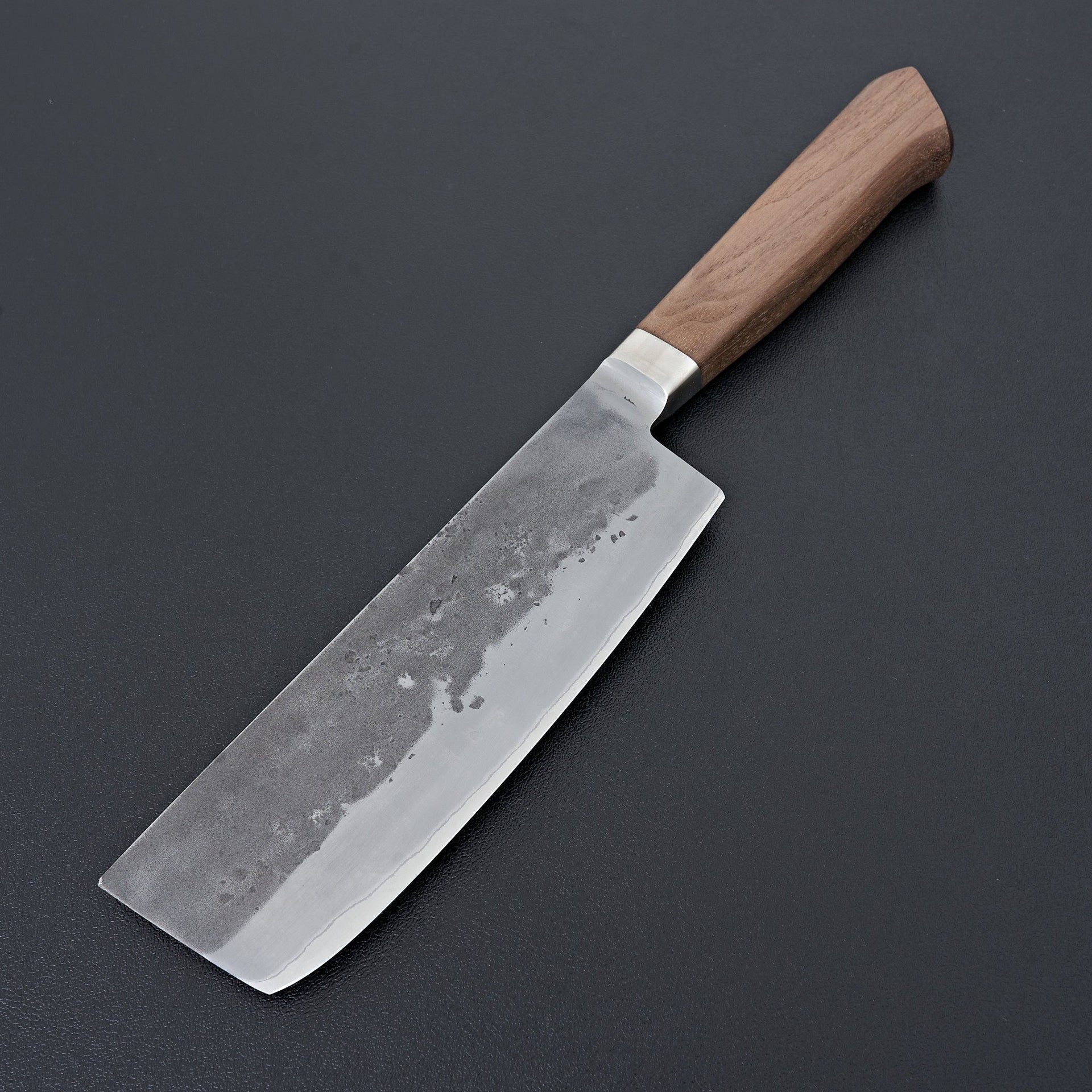 Hitohira TD Blue #2 Stainless Clad Nashiji Yo Nakiri 150mm Walnut Handle-Knife-Hitohira-Carbon Knife Co