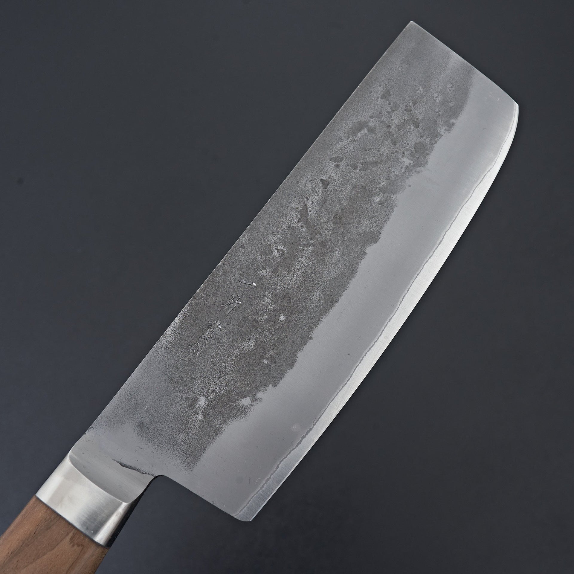 Hitohira TD Blue #2 Stainless Clad Nashiji Yo Nakiri 150mm Walnut Handle-Knife-Hitohira-Carbon Knife Co