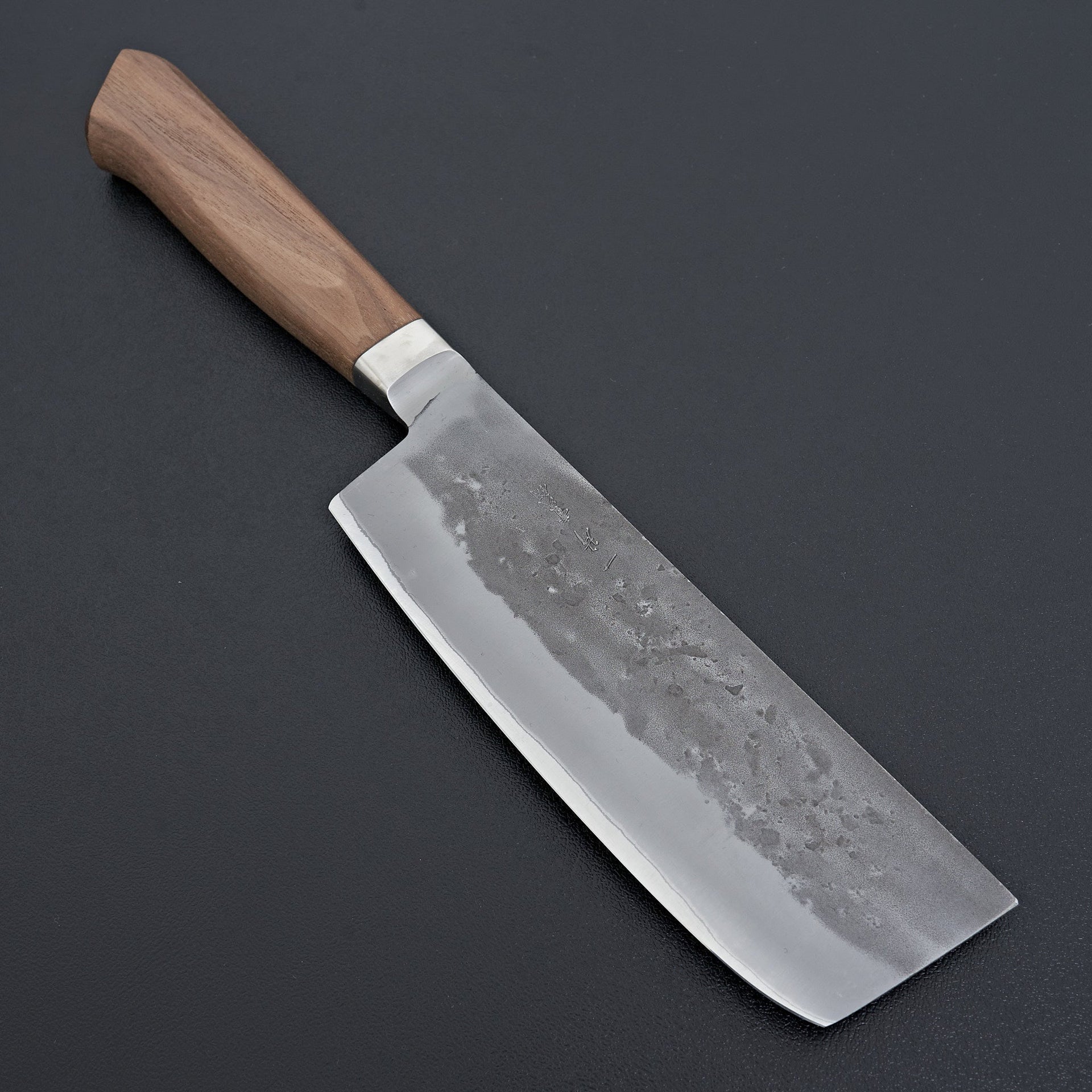 Hitohira TD Blue #2 Stainless Clad Nashiji Yo Nakiri 150mm Walnut Handle-Knife-Hitohira-Carbon Knife Co