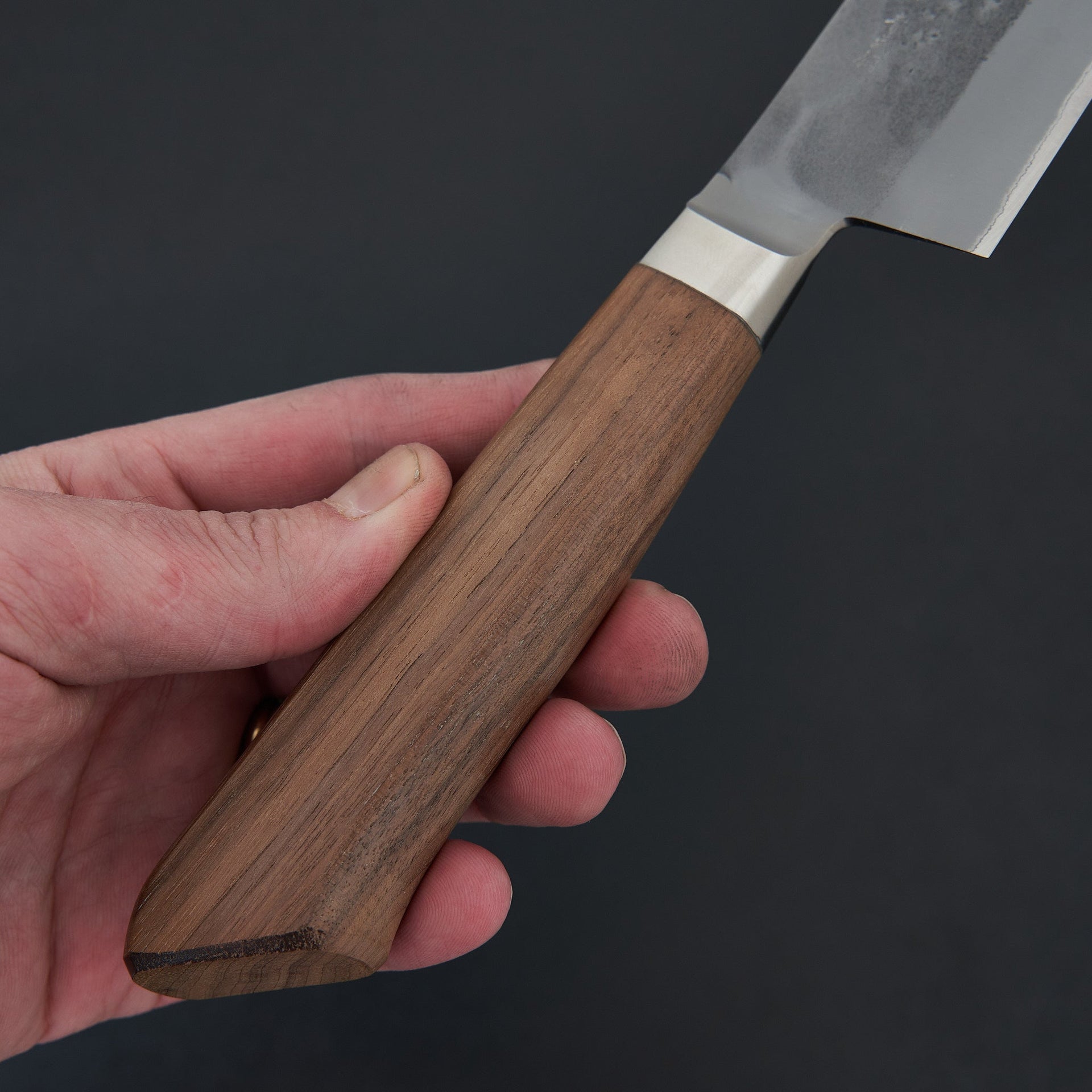 Hitohira TD Blue #2 Stainless Clad Nashiji Yo Santoku 170mm Walnut Handle-Knife-Hitohira-Carbon Knife Co