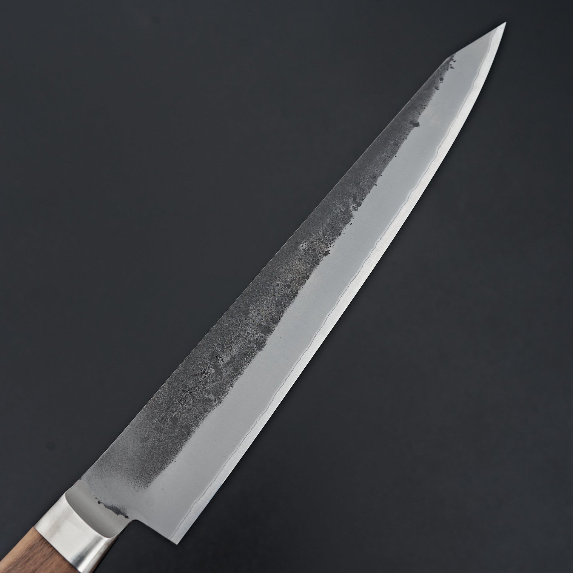 Hitohira TD Blue #2 Stainless Clad Nashiji Yo Sujihiki 240mm Walnut Handle-Knife-Hitohira-Carbon Knife Co