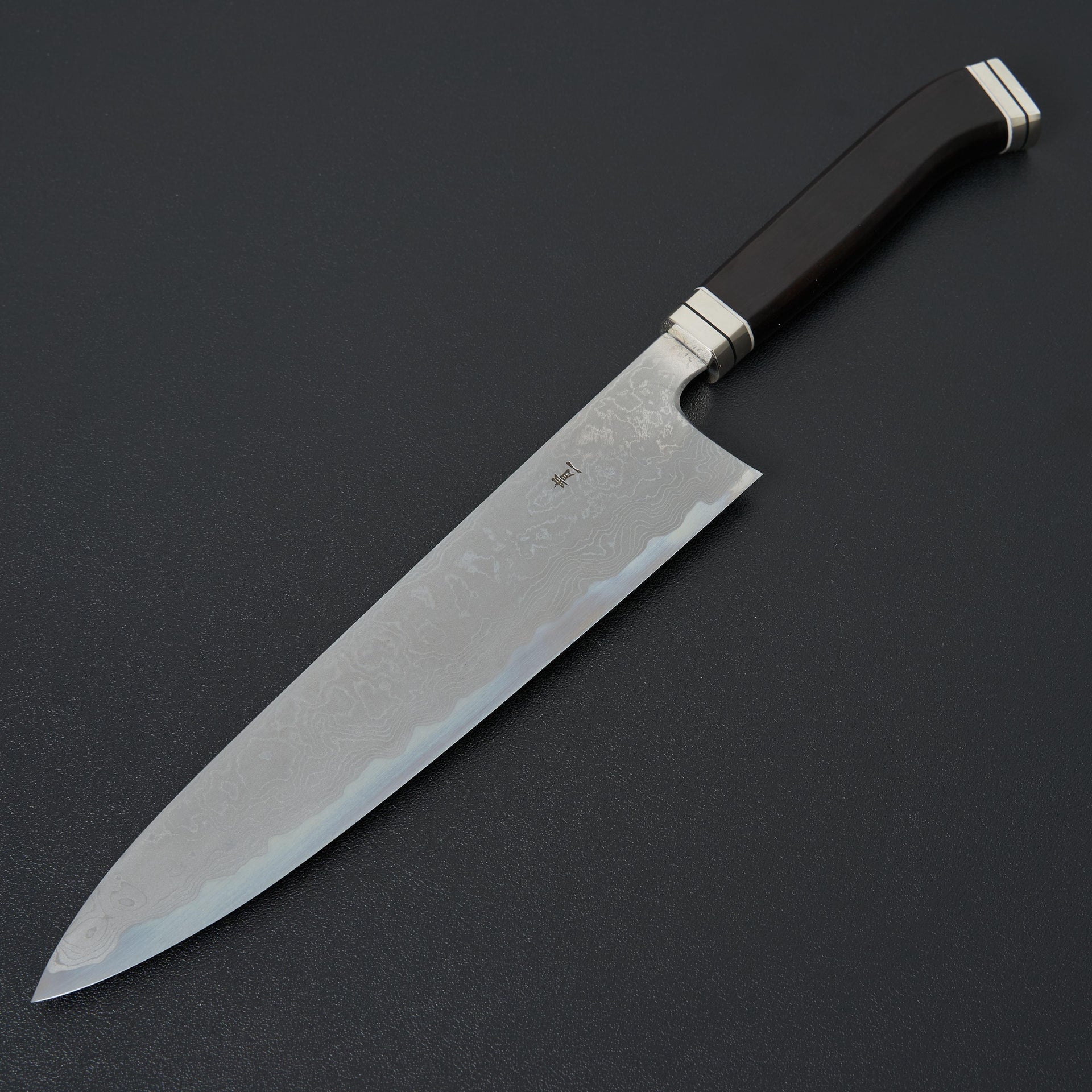 Hitohira Tanaka Kyuzo Blue #1 Damascus Gyuto 240mm Ebony Handle (Fusion Handle)-Knife-Hitohira-Carbon Knife Co