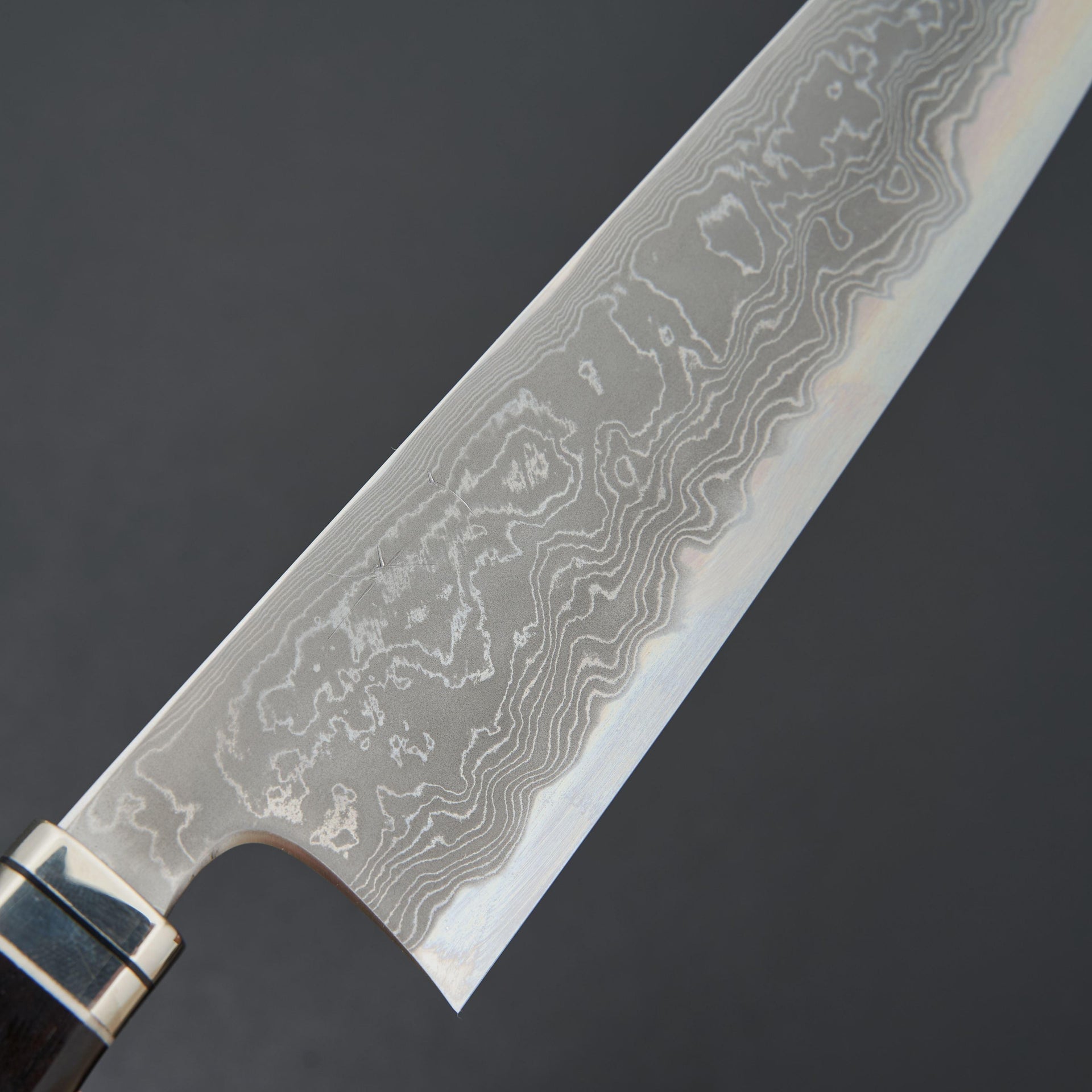 Hitohira Tanaka Kyuzo Blue #1 Damascus Gyuto 240mm Ebony Handle (Fusion Handle)-Knife-Hitohira-Carbon Knife Co
