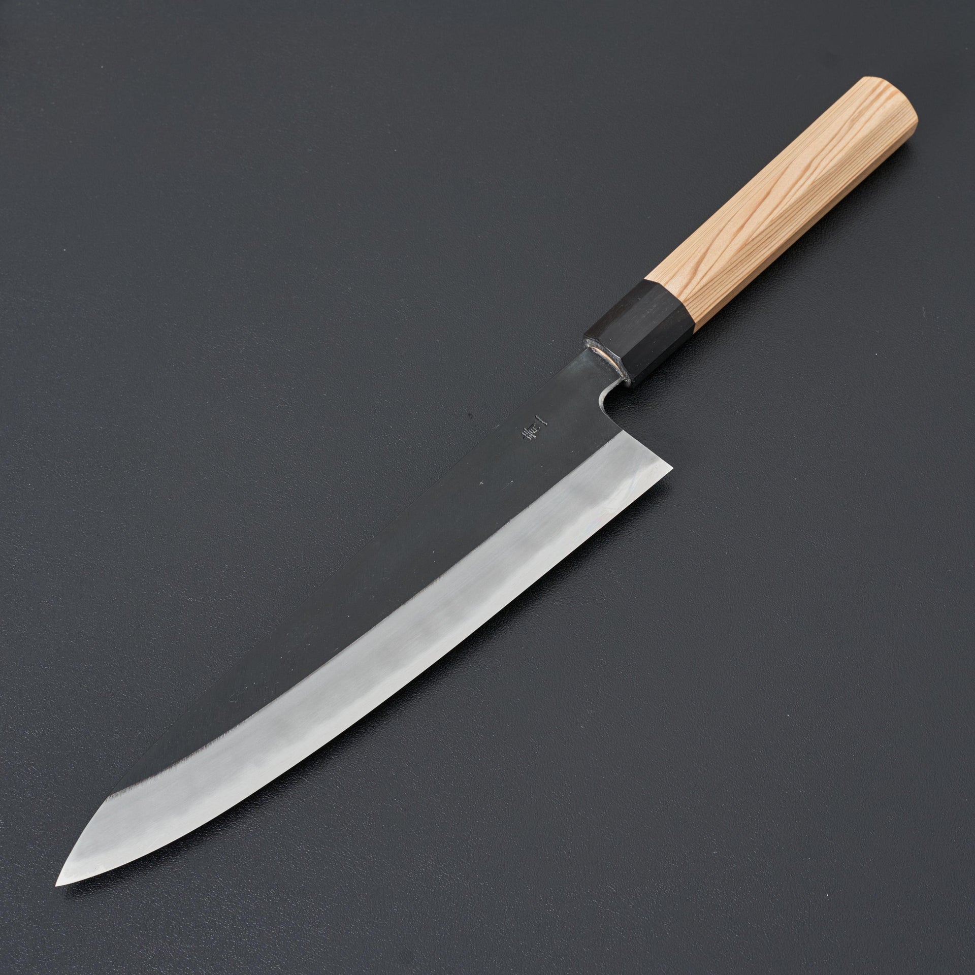Hitohira Tanaka Kyuzo Blue #1 Kurouchi Gyuto 240mm Yakusugi Cedar Handle-Knife-Hitohira-Carbon Knife Co