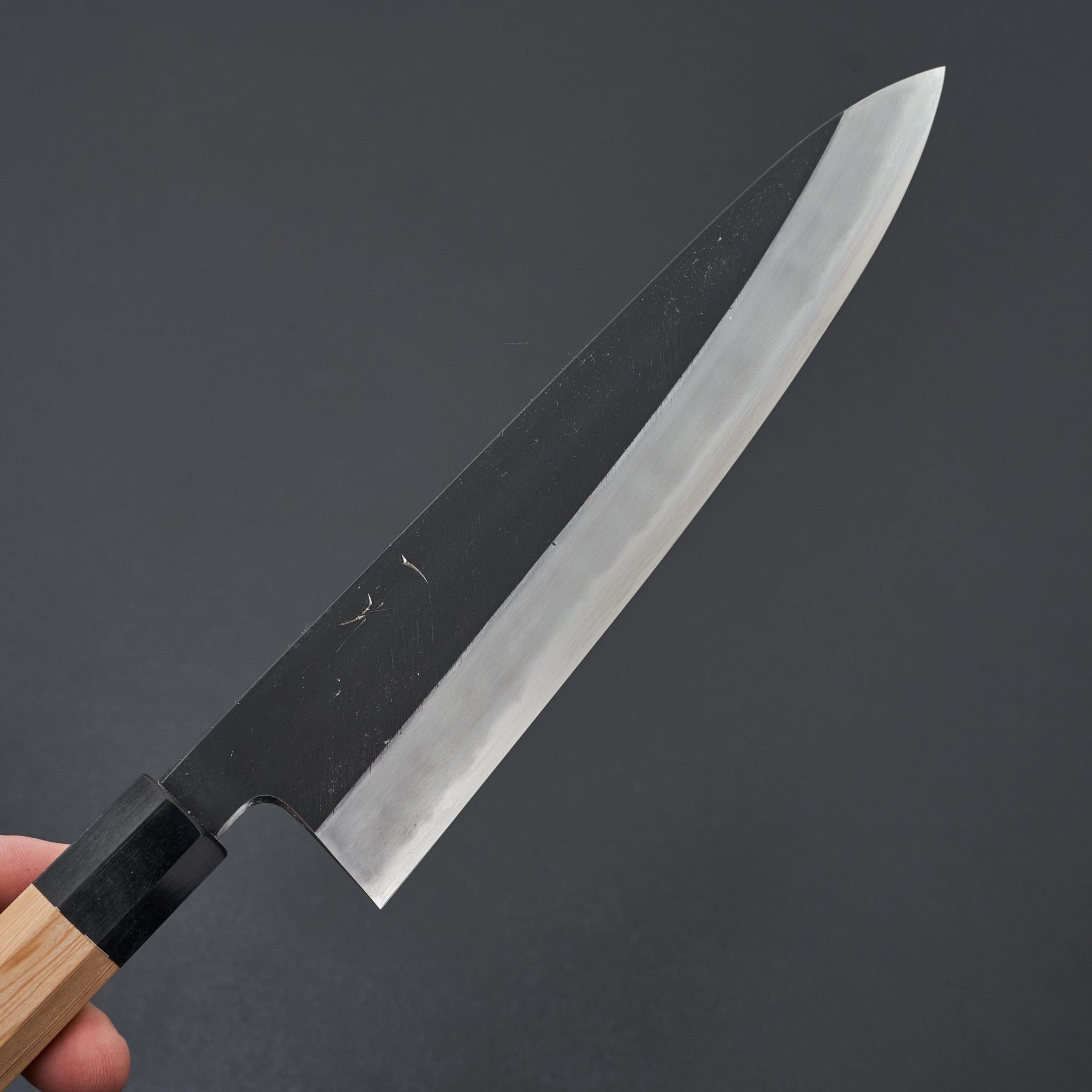 Hitohira Tanaka Kyuzo Blue #1 Kurouchi Gyuto 240mm Yakusugi Cedar Handle-Knife-Hitohira-Carbon Knife Co