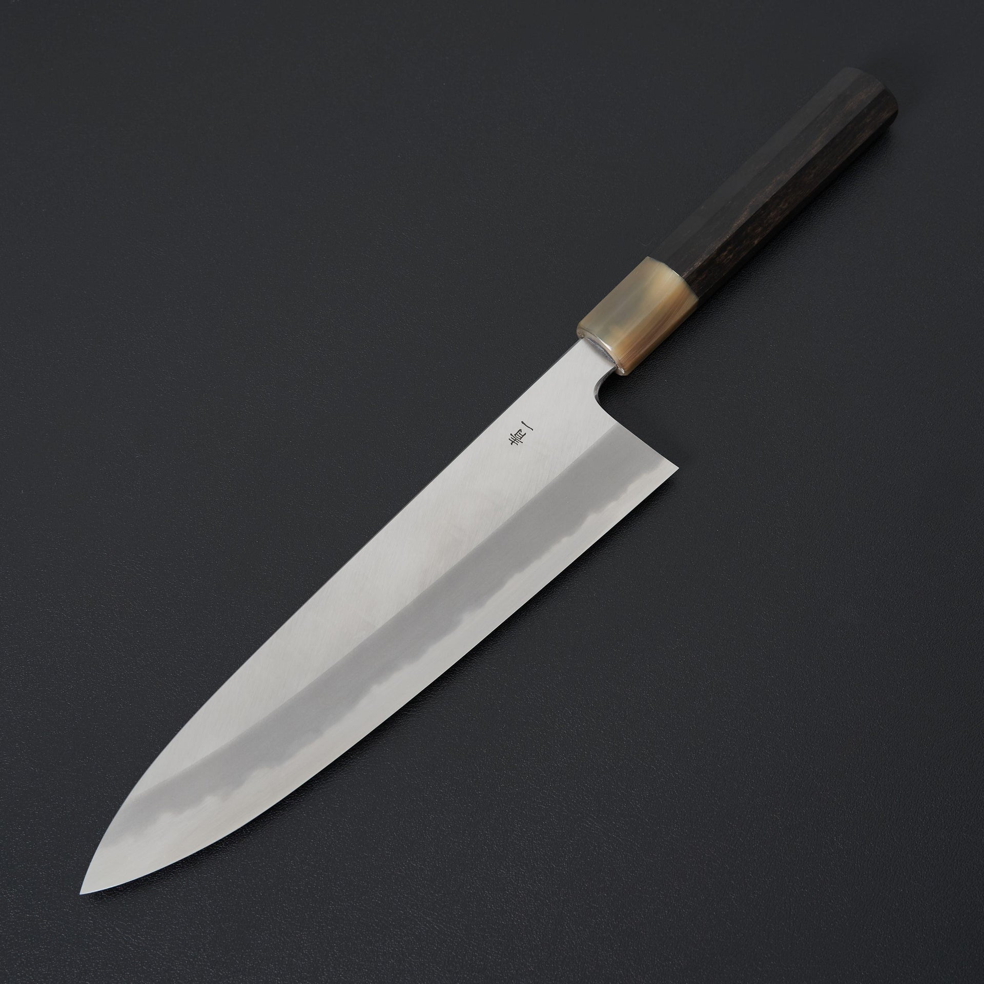 Hitohira Tanaka Kyuzo Blue #1 Migaki Gyuto 240mm Taihei Ebony Handle (Extra Height)-Hitohira-Carbon Knife Co
