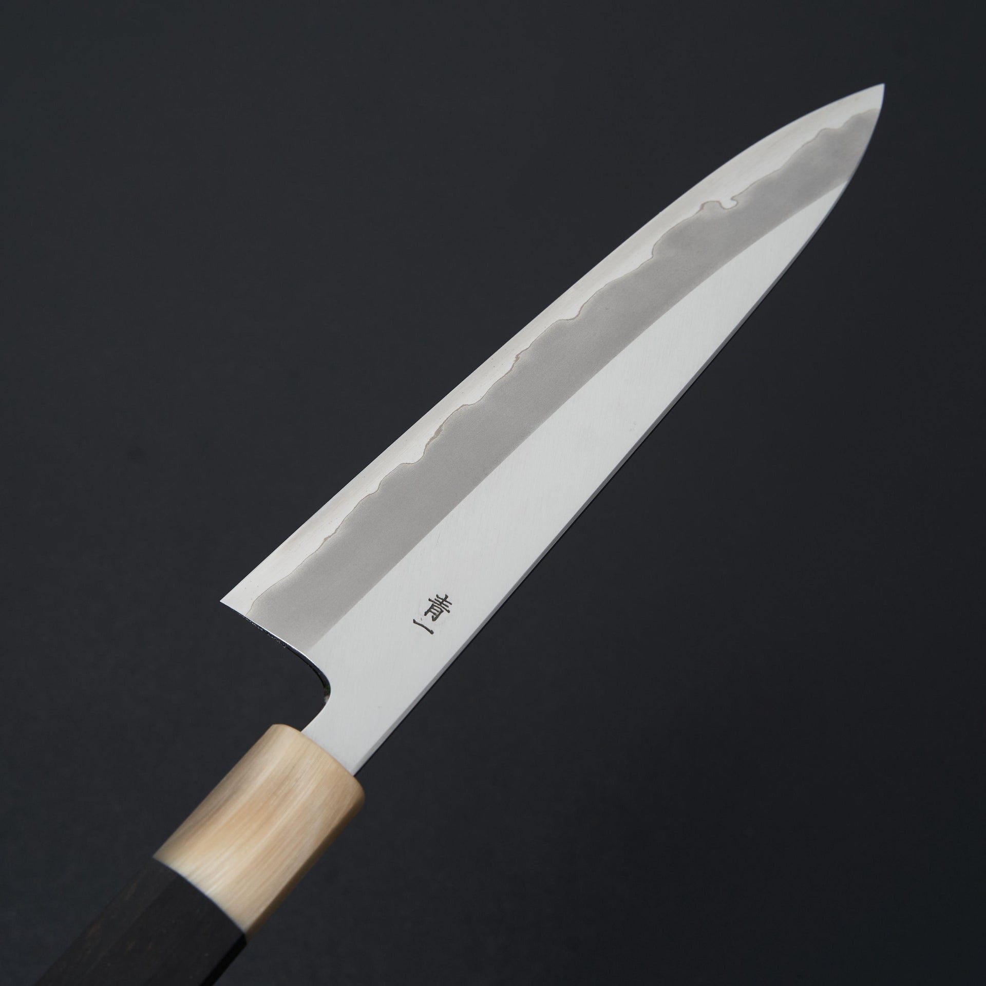 Hitohira Tanaka Kyuzo Blue #1 Stainless Clad Gyuto 210mm Taihei Ebony Handle-Knife-Hitohira-Carbon Knife Co