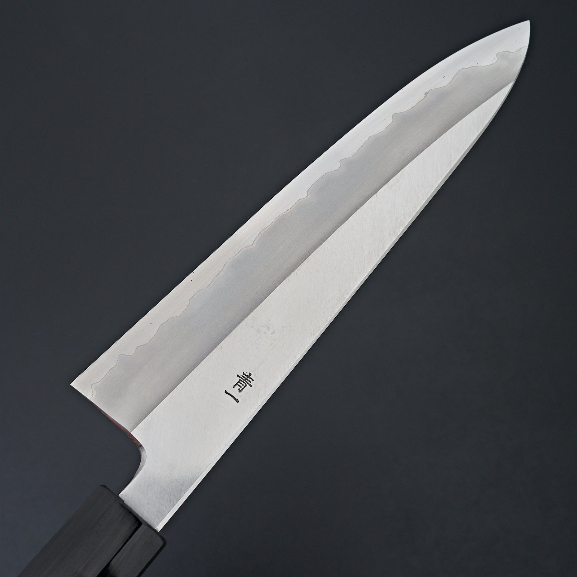 Hitohira Tanaka Kyuzo Blue #1 Stainless Clad Gyuto 210mm Taihei Makassar Ebony Handle-Knife-Hitohira-Carbon Knife Co