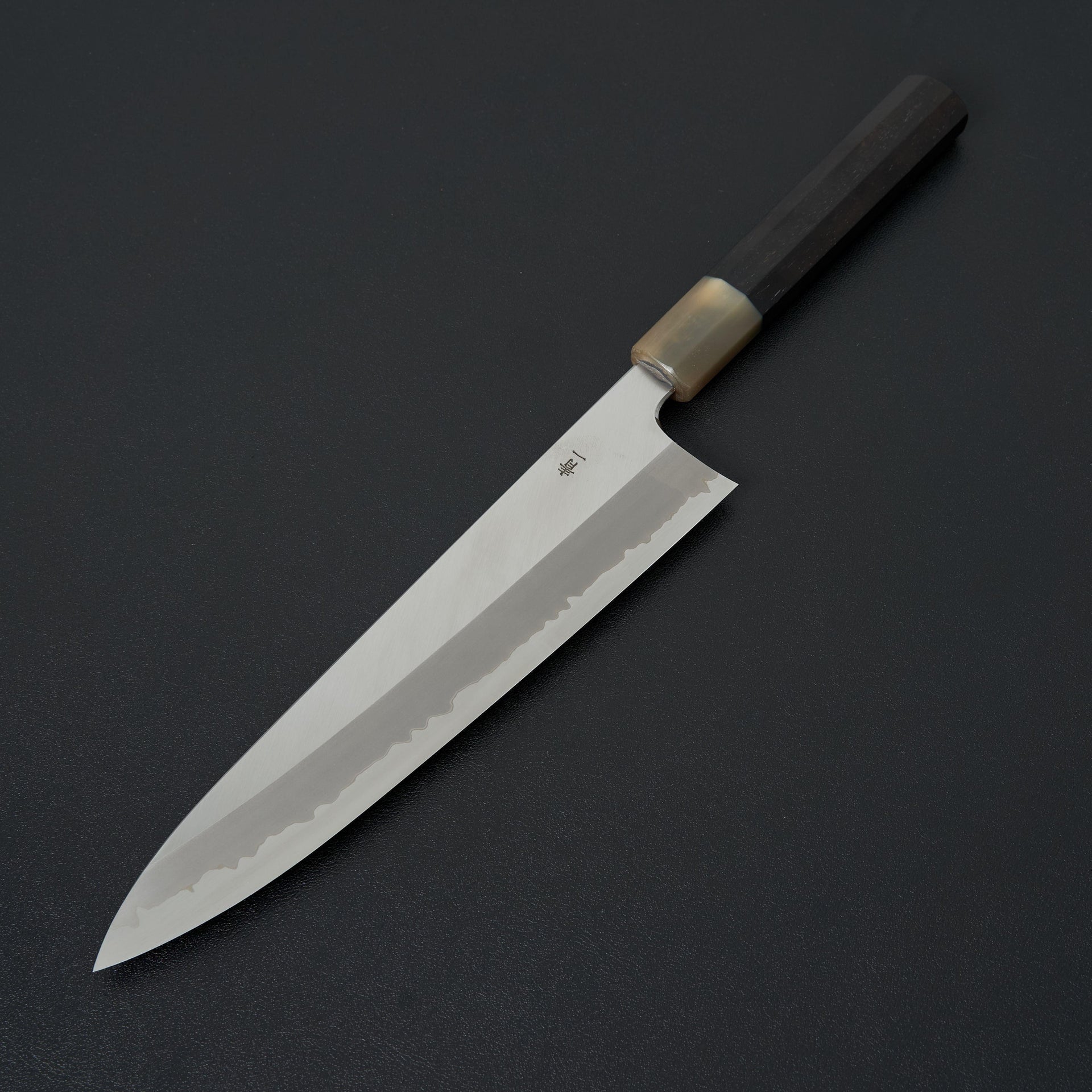 Hitohira Tanaka Kyuzo Blue #1 Stainless Clad Gyuto 240mm Taihei Ebony Handle-Knife-Hitohira-Carbon Knife Co