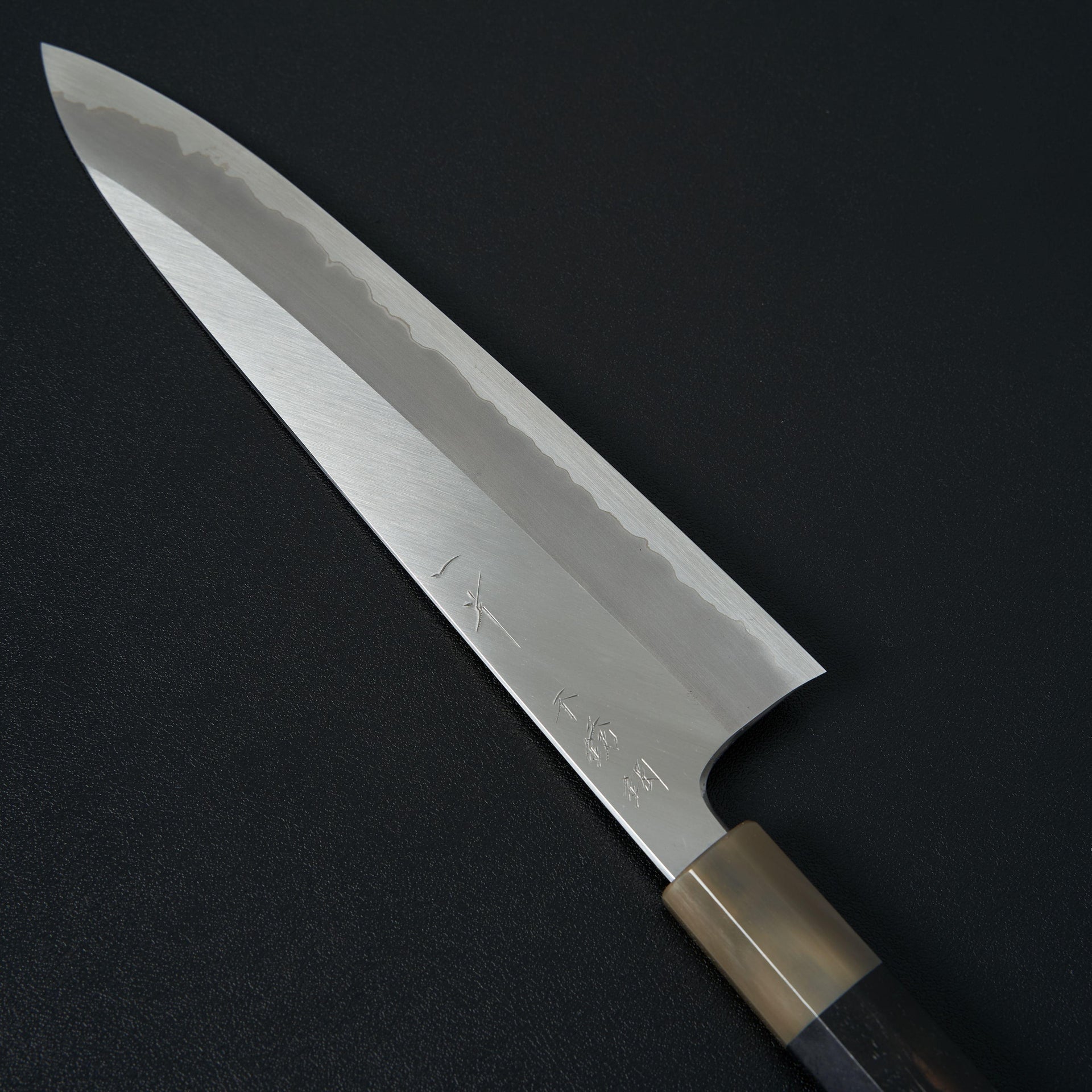 Hitohira Tanaka Kyuzo Blue #1 Stainless Clad Gyuto 240mm Taihei Ebony Handle-Knife-Hitohira-Carbon Knife Co