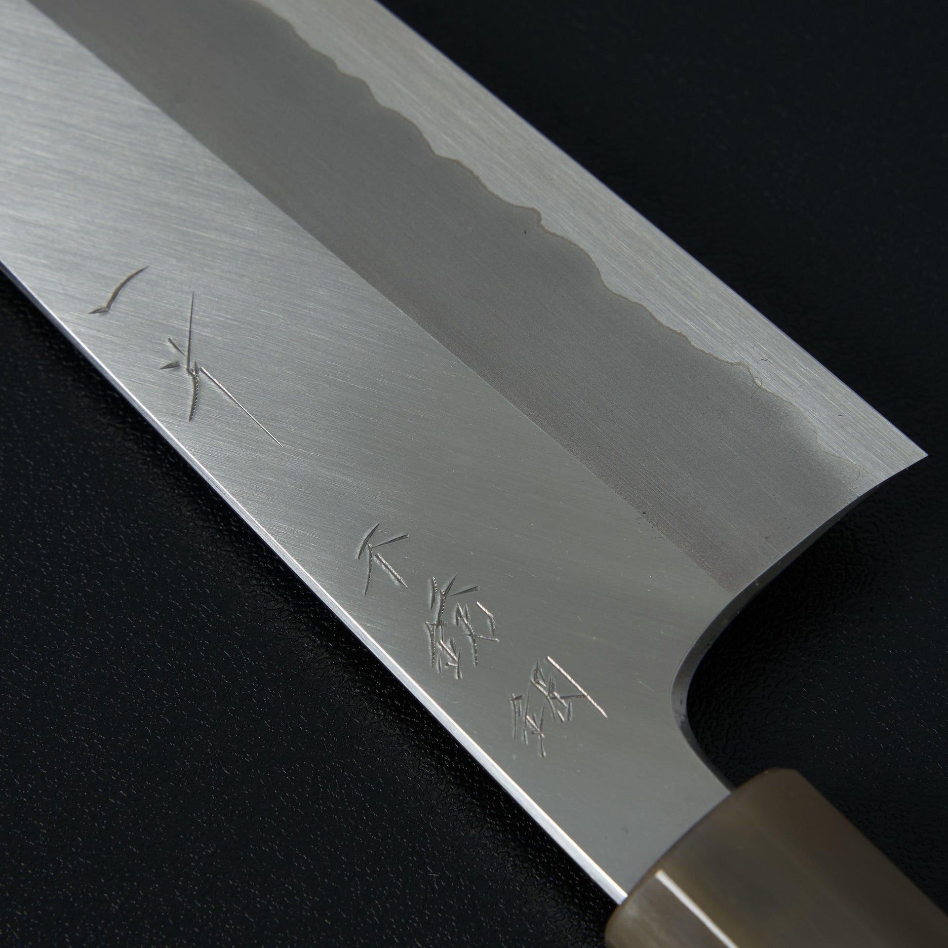 Hitohira Tanaka Kyuzo Blue #1 Stainless Clad Gyuto 240mm Taihei Ebony Handle-Knife-Hitohira-Carbon Knife Co