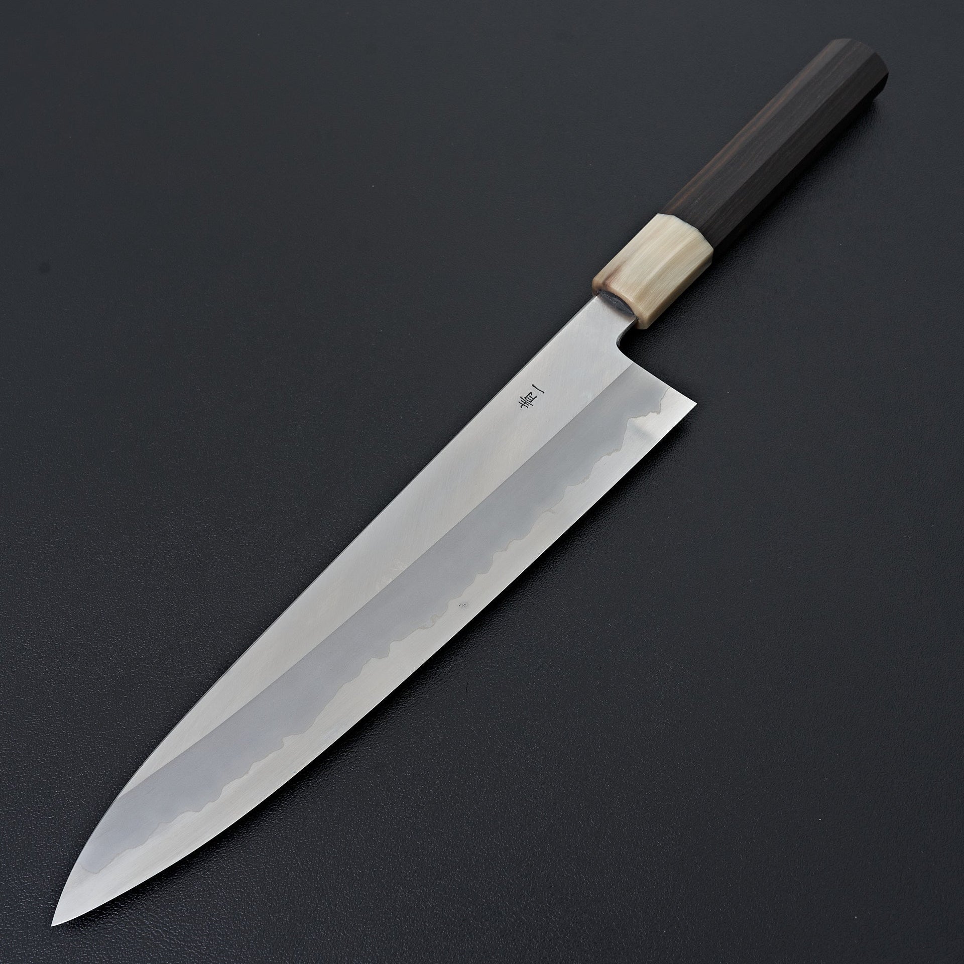 Hitohira Tanaka Kyuzo Blue #1 Stainless Clad Gyuto 240mm Taihei Makassar Ebony Handle-Knife-Hitohira-Carbon Knife Co