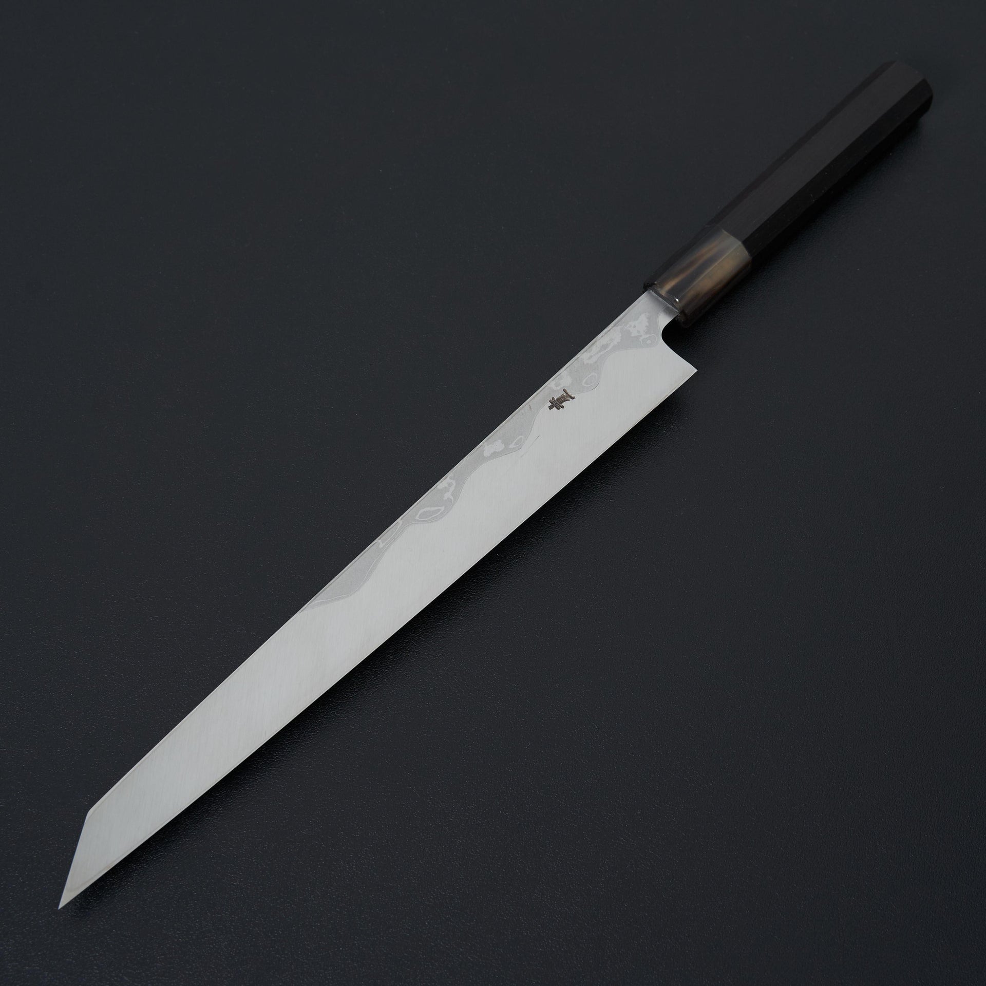 Hitohira Tanaka Manzo Blue #1 Damascus Kiritsuke Yanagiba 270mm Ebony Handle (Saya)-Knife-Hitohira-Carbon Knife Co