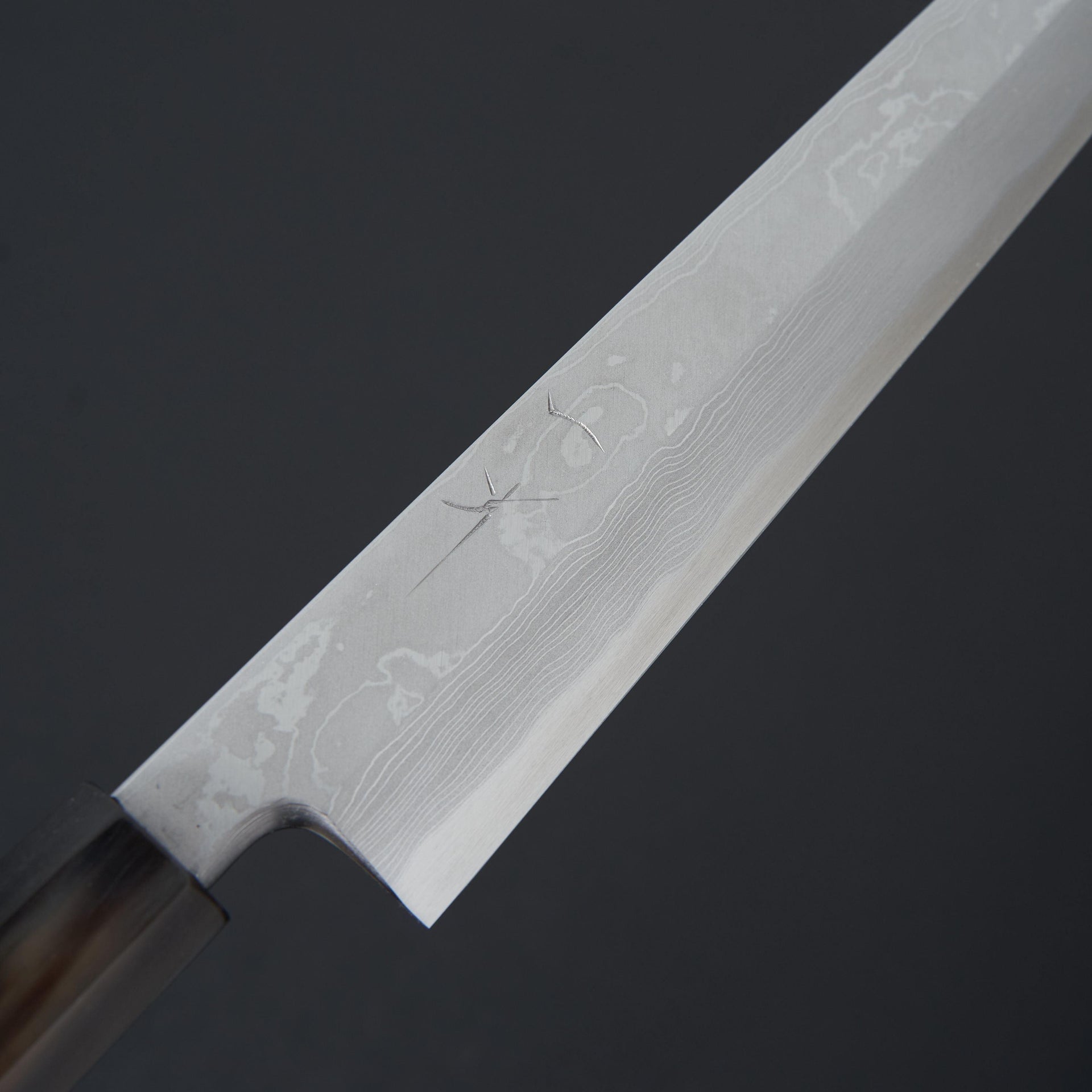 Hitohira Tanaka Manzo Blue #1 Damascus Kiritsuke Yanagiba 270mm Ebony Handle (Saya)-Knife-Hitohira-Carbon Knife Co