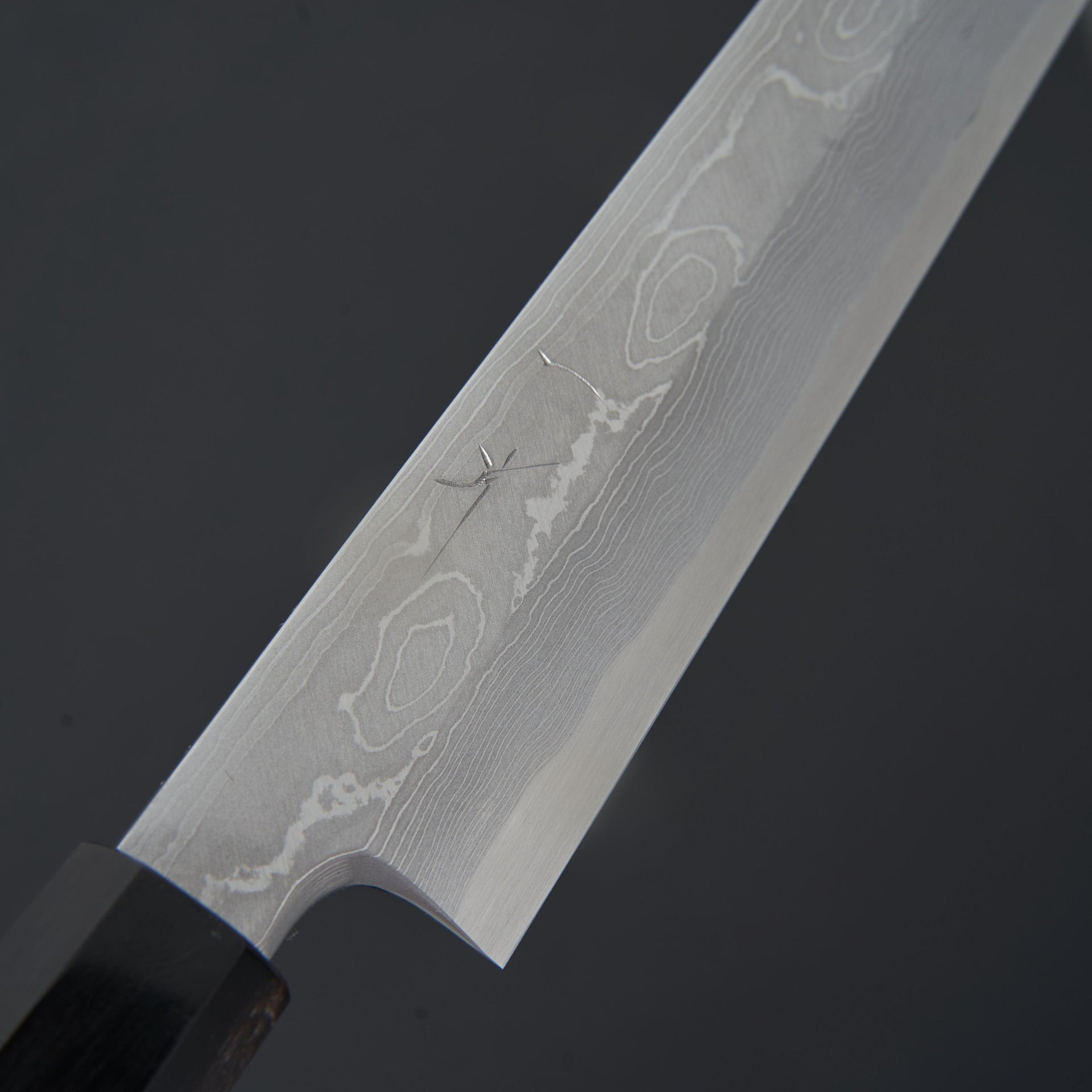 Hitohira Tanaka Manzo Blue #1 Damascus Yanagiba 300mm Ebony Handle (Saya)-Knife-Hitohira-Carbon Knife Co