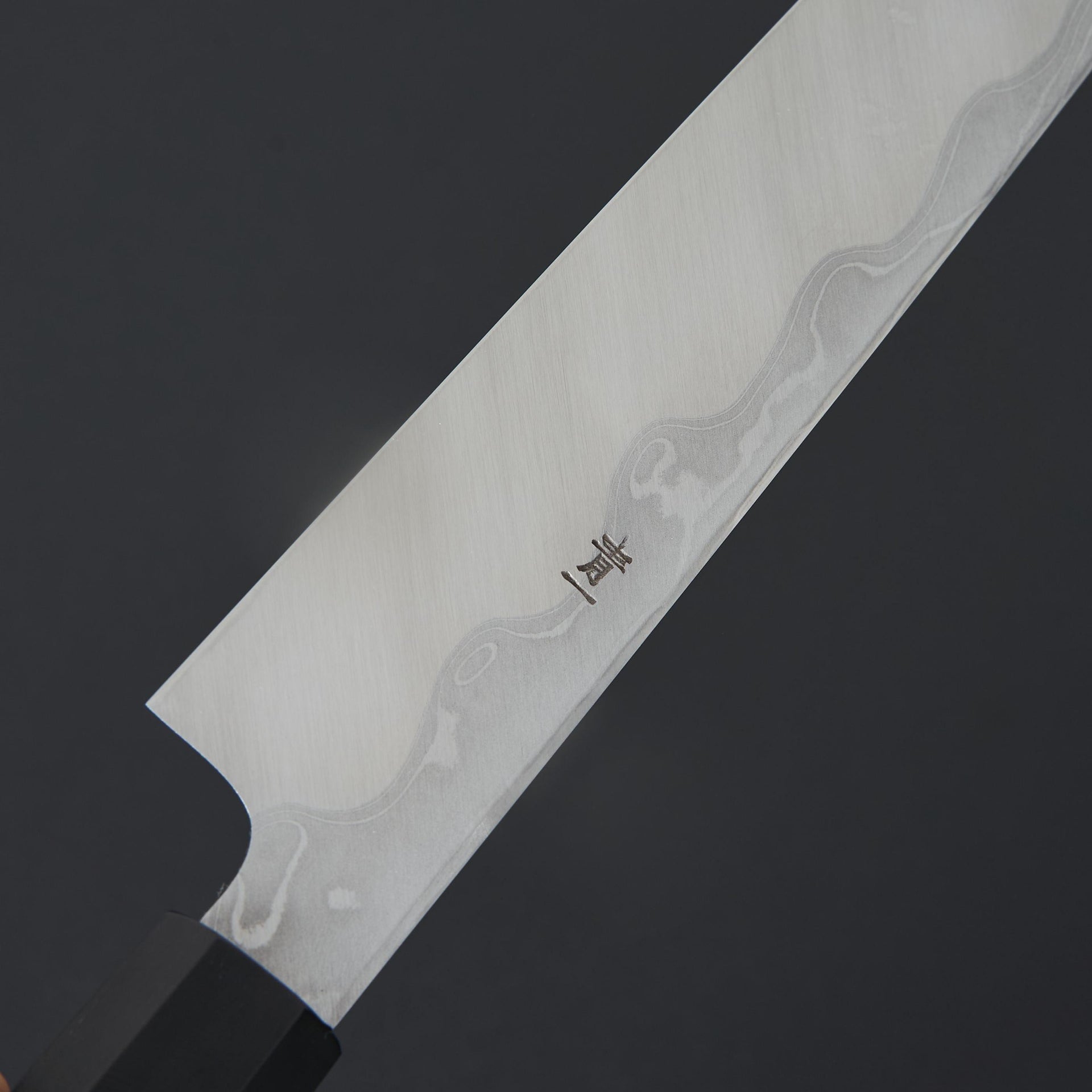 Hitohira Tanaka Manzo Blue #1 Damascus Yanagiba 300mm Ebony Handle (Saya)-Knife-Hitohira-Carbon Knife Co