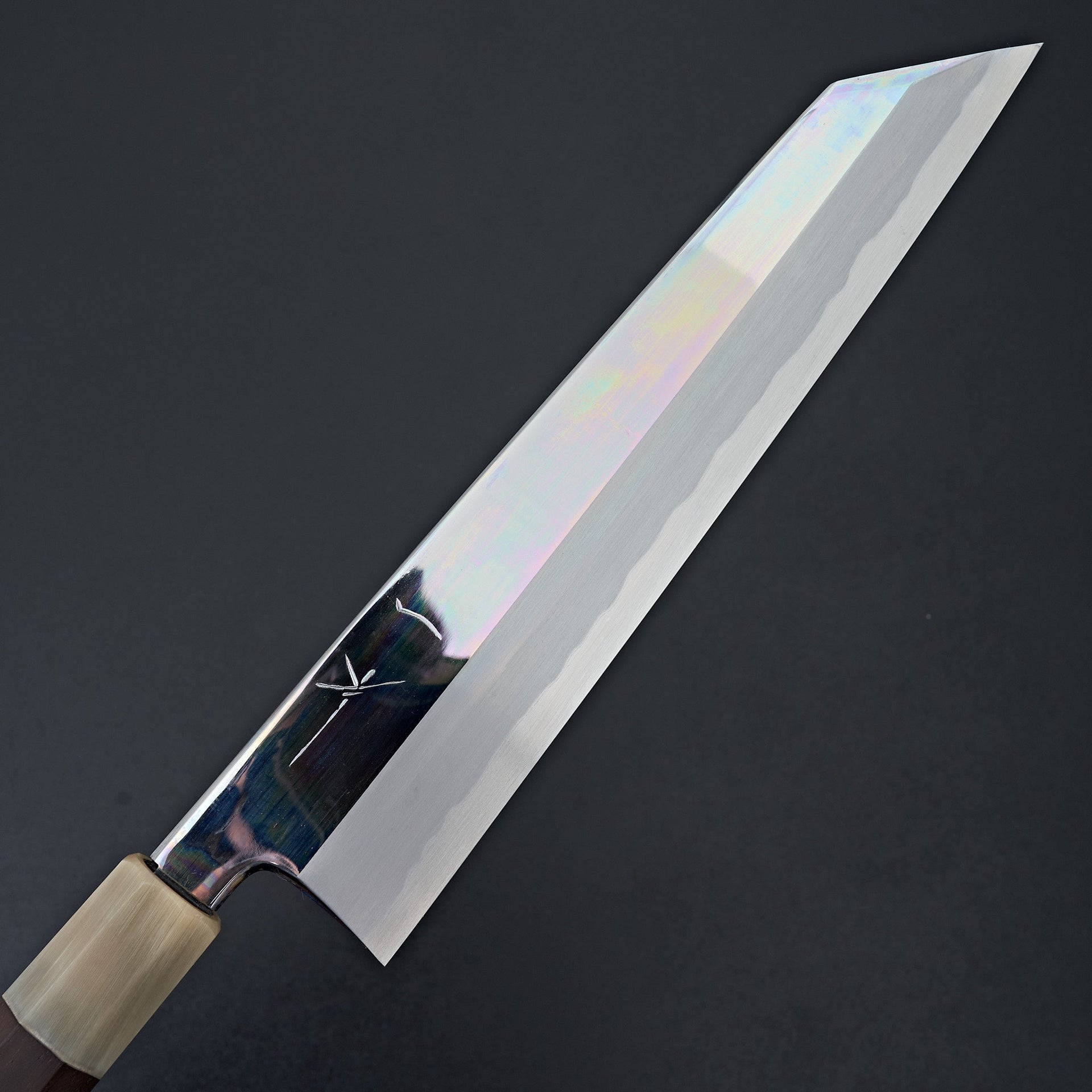 Hitohira Tanaka Mosuke Blue #1 Kiritsuke 240mm Ebony Handle (Mirror Polished/ Saya)-Knife-Hitohira-Carbon Knife Co