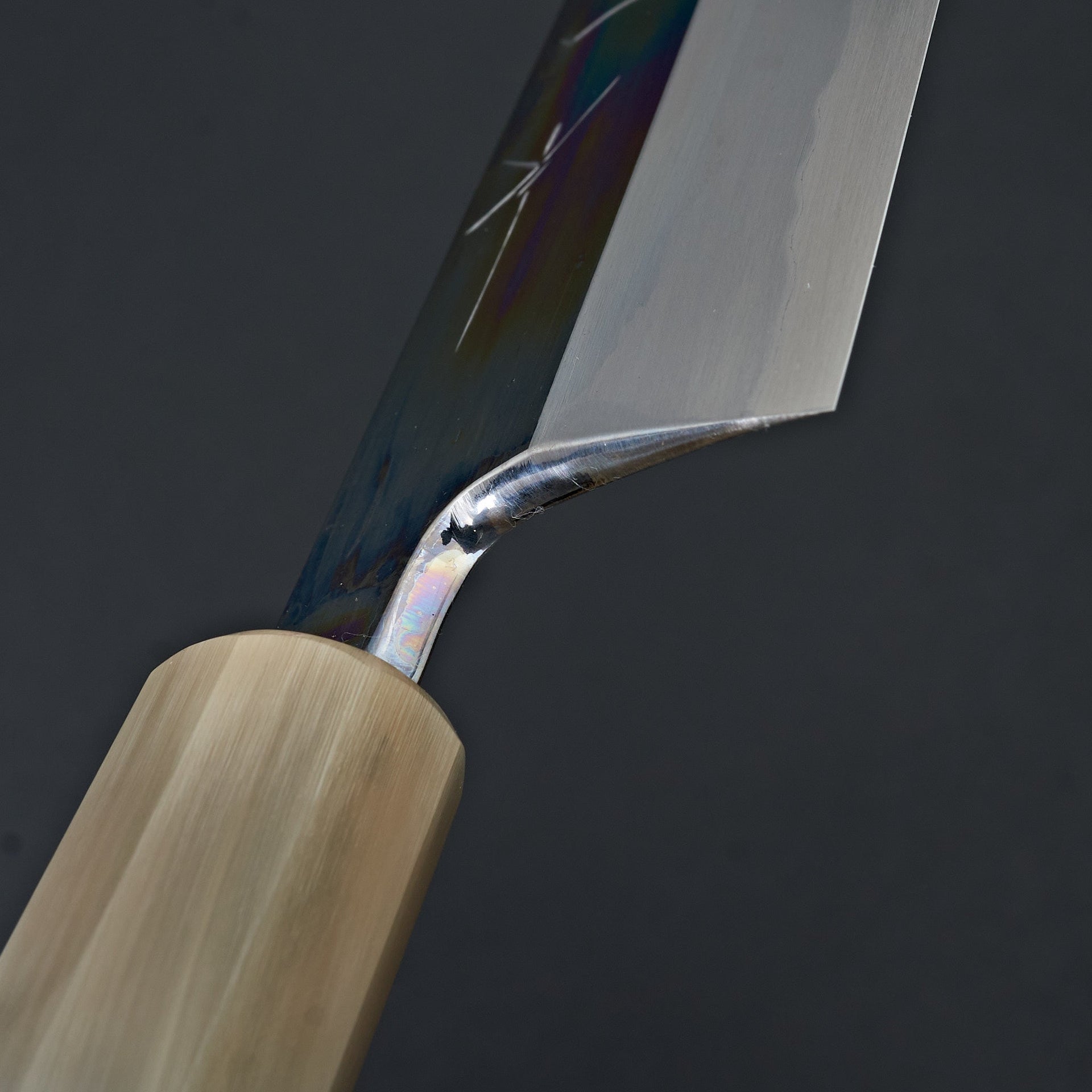 Hitohira Tanaka Mosuke Blue #1 Kiritsuke 240mm Ebony Handle (Mirror Polished/ Saya)-Knife-Hitohira-Carbon Knife Co