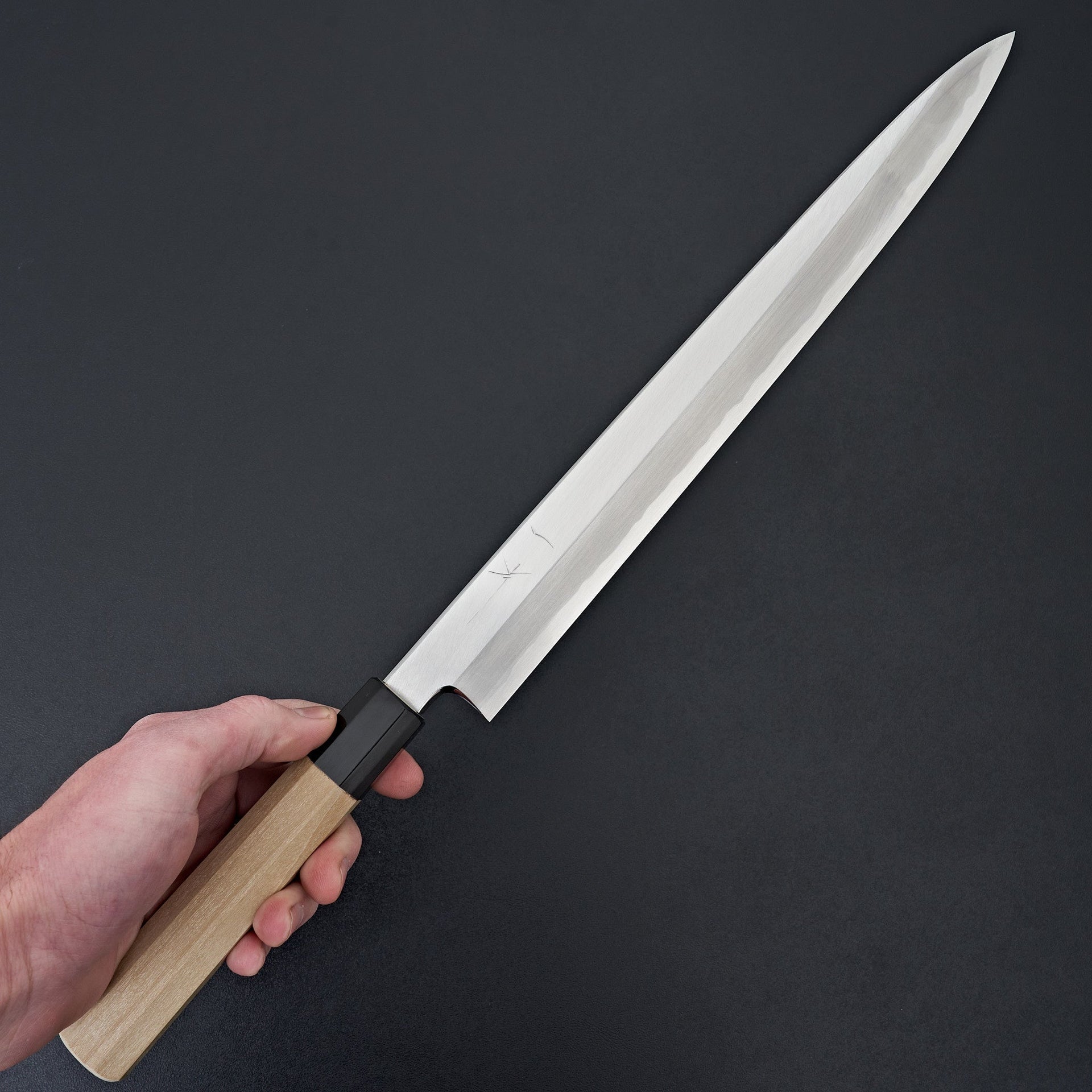 Hitohira Tanaka Mosuke Blue #1 Yanagiba 330mm Ho Wood Handle (Saya)-Knife-Hitohira-Carbon Knife Co