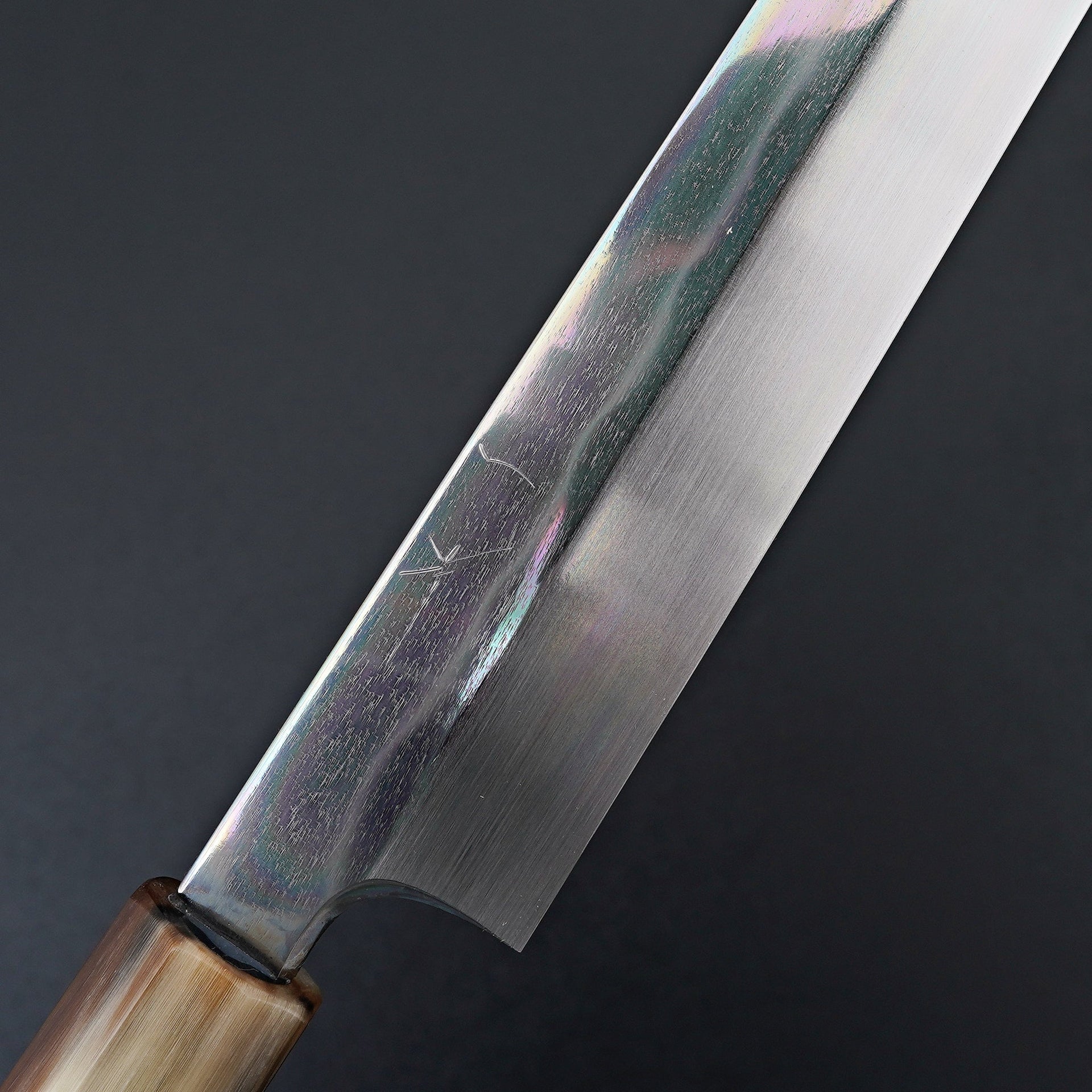 Hitohira Togashi Blue #1 Tanryumon Mizu Honyaki Yanagiba 300mm Taihei Ebony Handle (Saya)-Knife-Hitohira-Carbon Knife Co