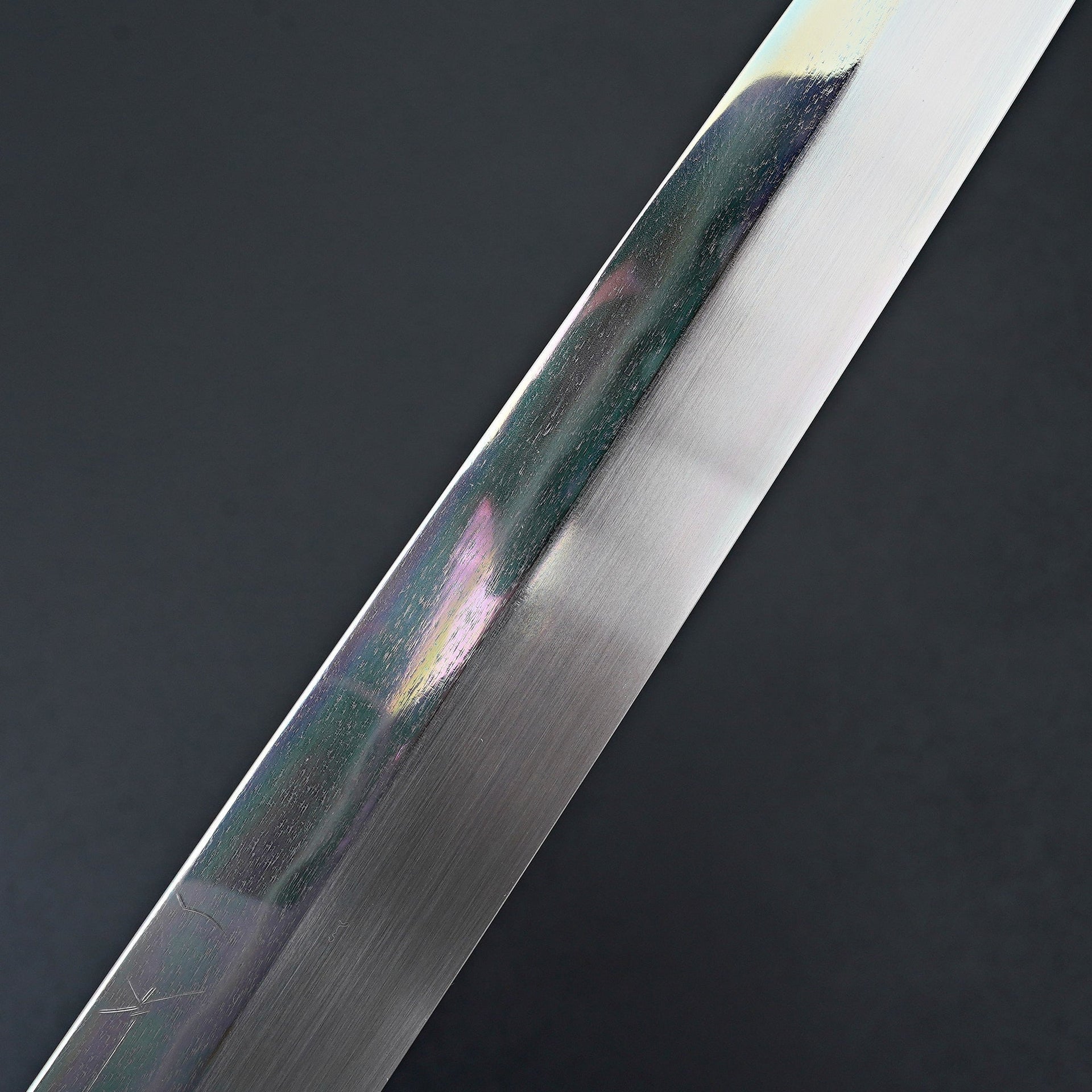 Hitohira Togashi Blue #1 Tanryumon Mizu Honyaki Yanagiba 300mm Taihei Ebony Handle (Saya)-Knife-Hitohira-Carbon Knife Co
