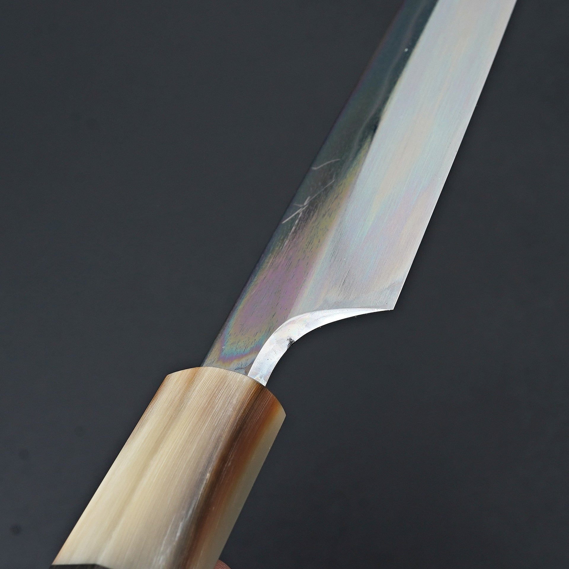 Hitohira Togashi Blue #1 Tanryumon Mizu Honyaki Yanagiba 300mm Taihei Ebony Handle (Saya)-Knife-Hitohira-Carbon Knife Co