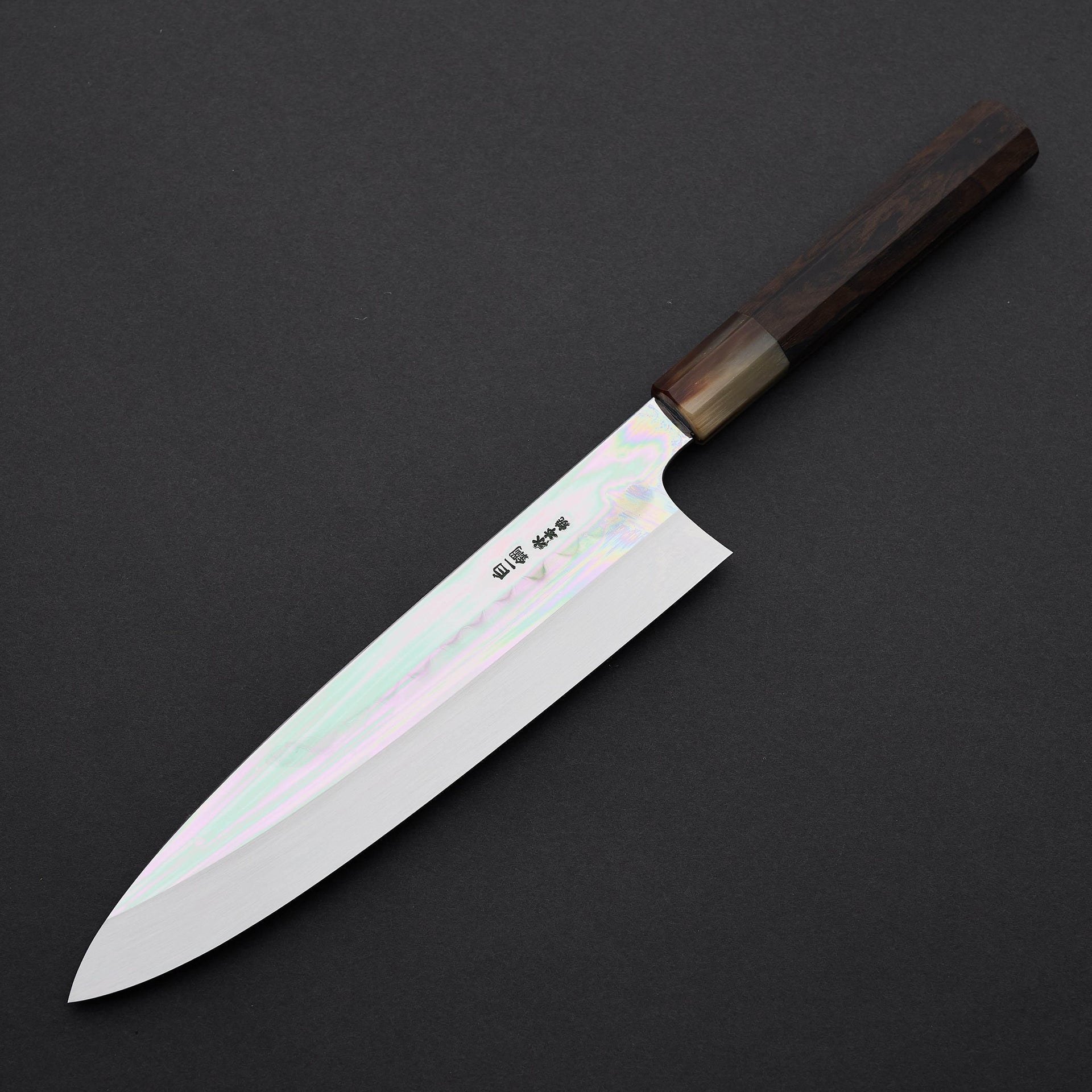 Hitohira Togashi Kambei White #1 Mizu Honyaki Gyuto 240mm Ziricote Handle-Knife-Hitohira-Carbon Knife Co