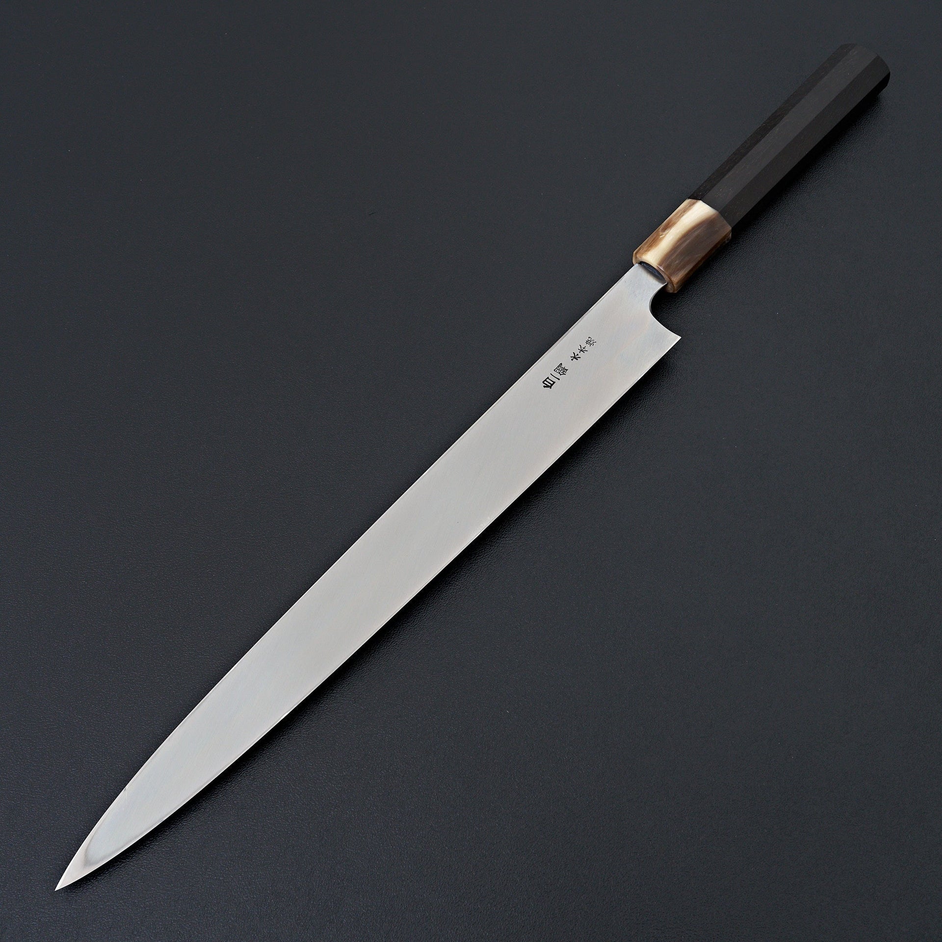 Hitohira Togashi White #1 Fuji Mizu Honyaki Yanagiba 300mm Taihei Ebony Handle (Saya)-Knife-Hitohira-Carbon Knife Co