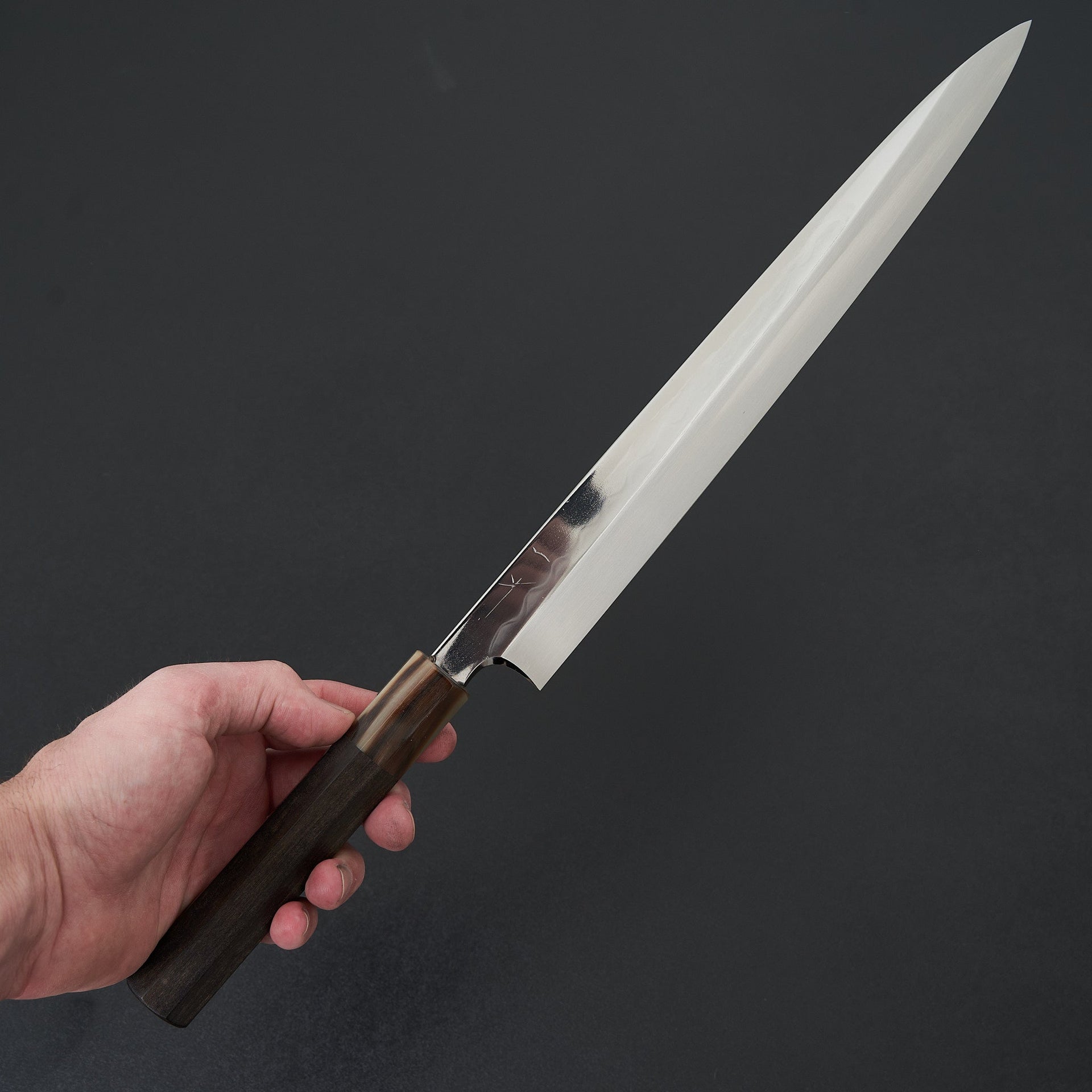 Hitohira Togashi White #1 Mizu Honyaki Yanagiba 300mm Taihei Ebony Handle (Saya)-Knife-Hitohira-Carbon Knife Co