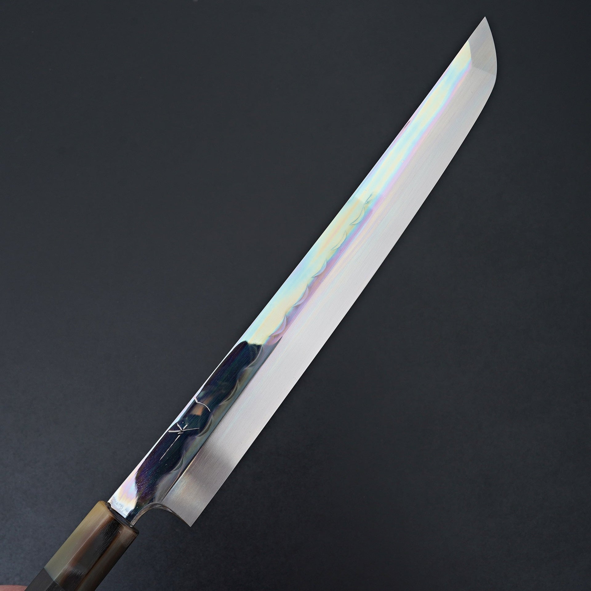 Hitohira Togashi White #1 Notaremon Mizu Honyaki Yanagi Sakimaru 300mm Taihei Ebony Handle (Saya)-Knife-Hitohira-Carbon Knife Co