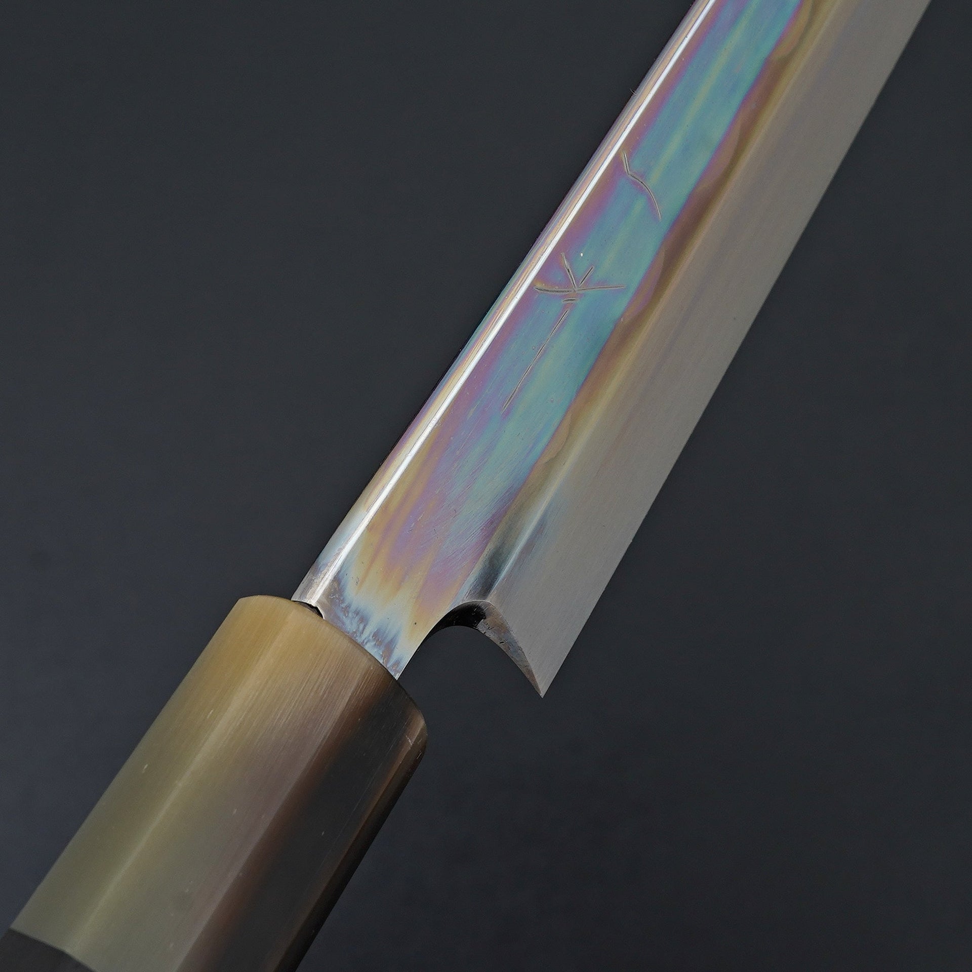 Hitohira Togashi White #1 Notaremon Mizu Honyaki Yanagi Sakimaru 300mm Taihei Ebony Handle (Saya)-Knife-Hitohira-Carbon Knife Co