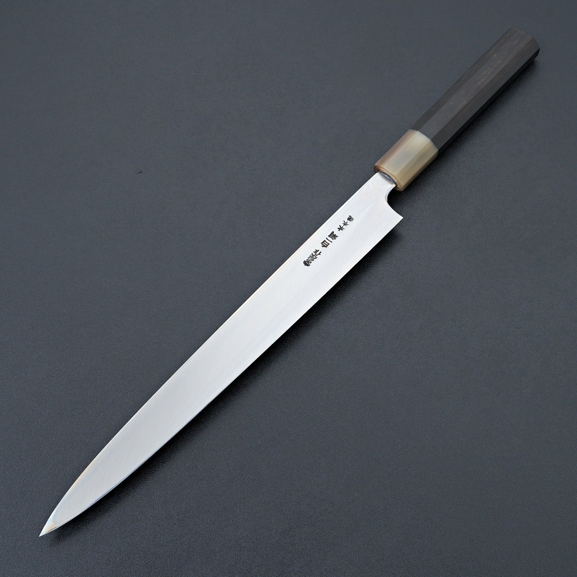 Hitohira Togashi White #1 Sanbonsugi Mizu Honyaki Yanagiba 300mm Taihei Ebony Handle (Saya)-Knife-Hitohira-Carbon Knife Co