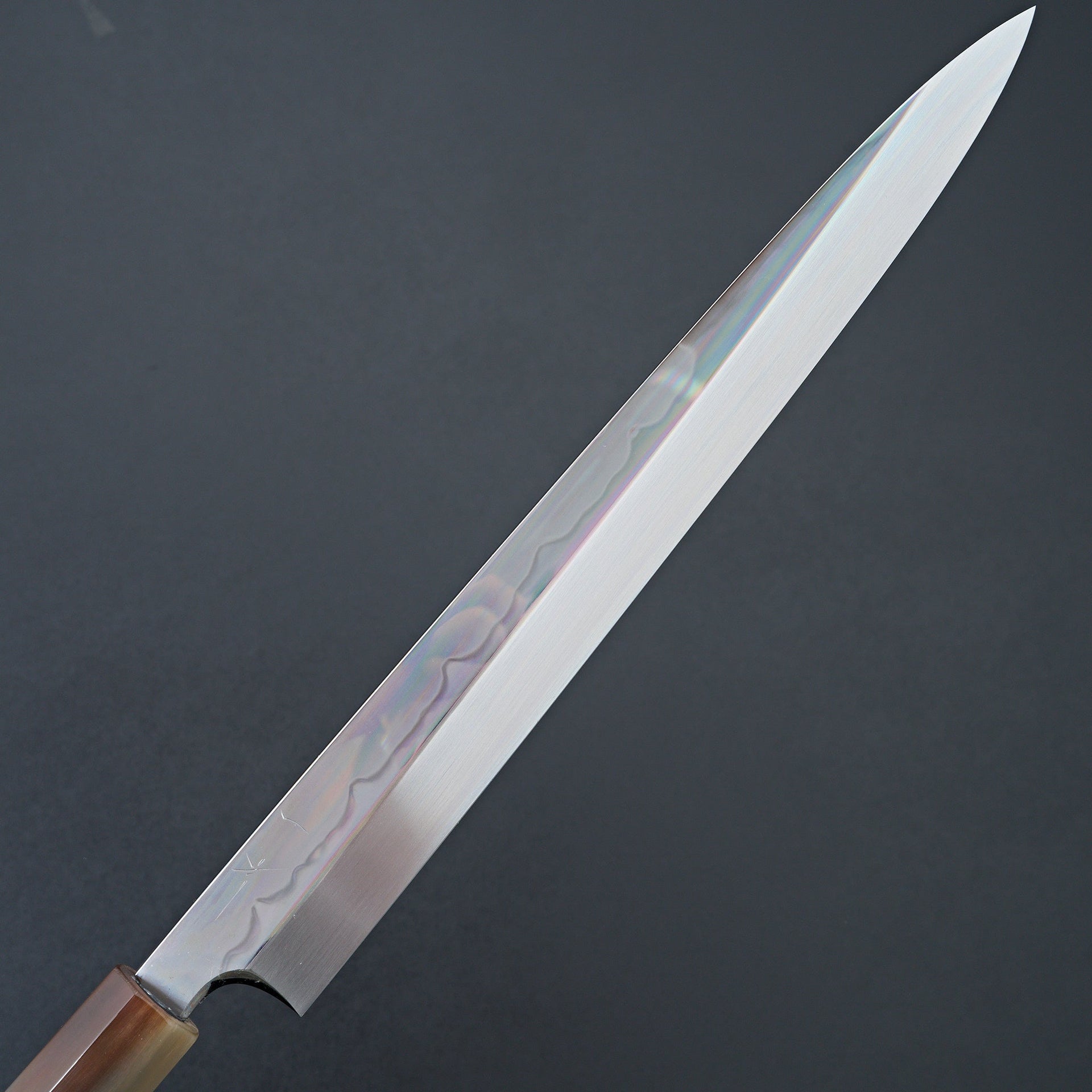 Hitohira Togashi White #1 Sanbonsugi Mizu Honyaki Yanagiba 300mm Taihei Ebony Handle (Saya)-Knife-Hitohira-Carbon Knife Co