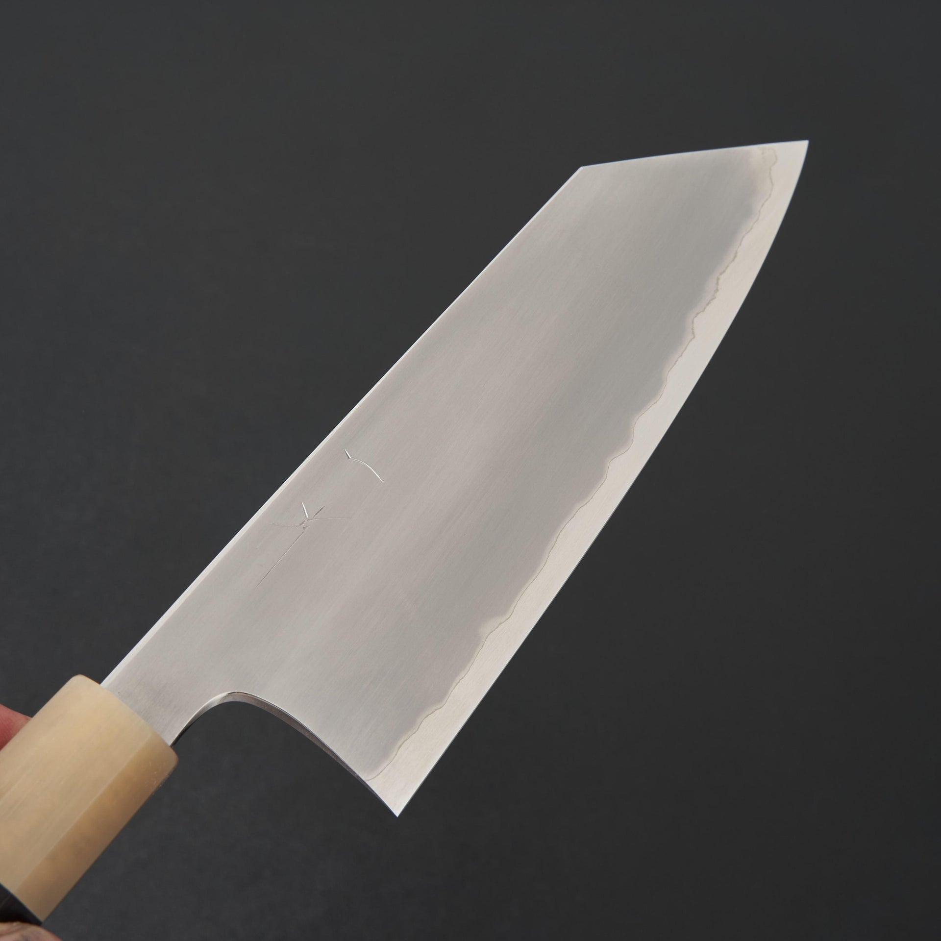 Hitohira Togashi White #1 Stainless Clad Kasumi Bunka 180mm Ebony Handle-Knife-Hitohira-Carbon Knife Co