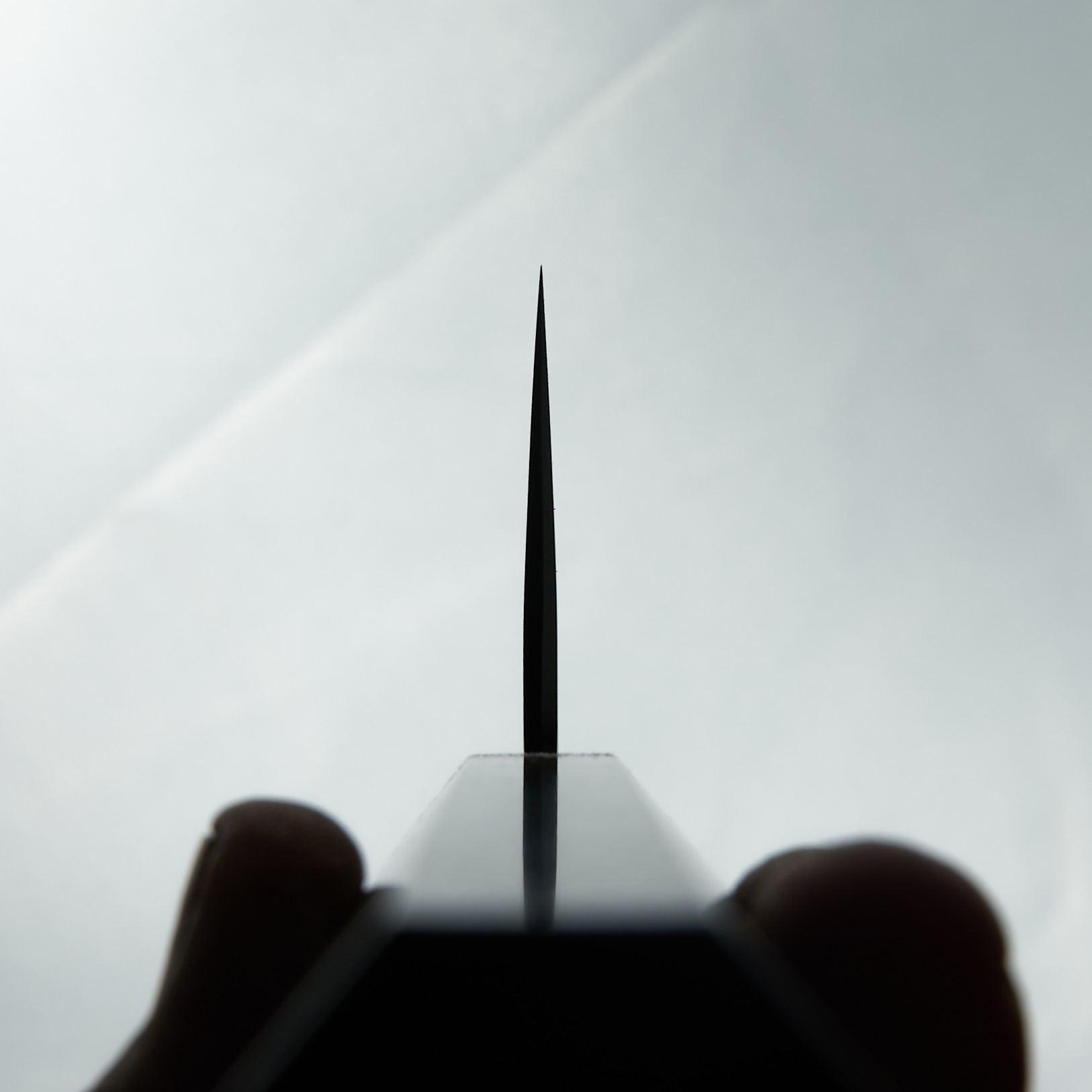 Hitohira Togashi White #1 Stainless Clad Kasumi Bunka 180mm Ebony Handle-Knife-Hitohira-Carbon Knife Co