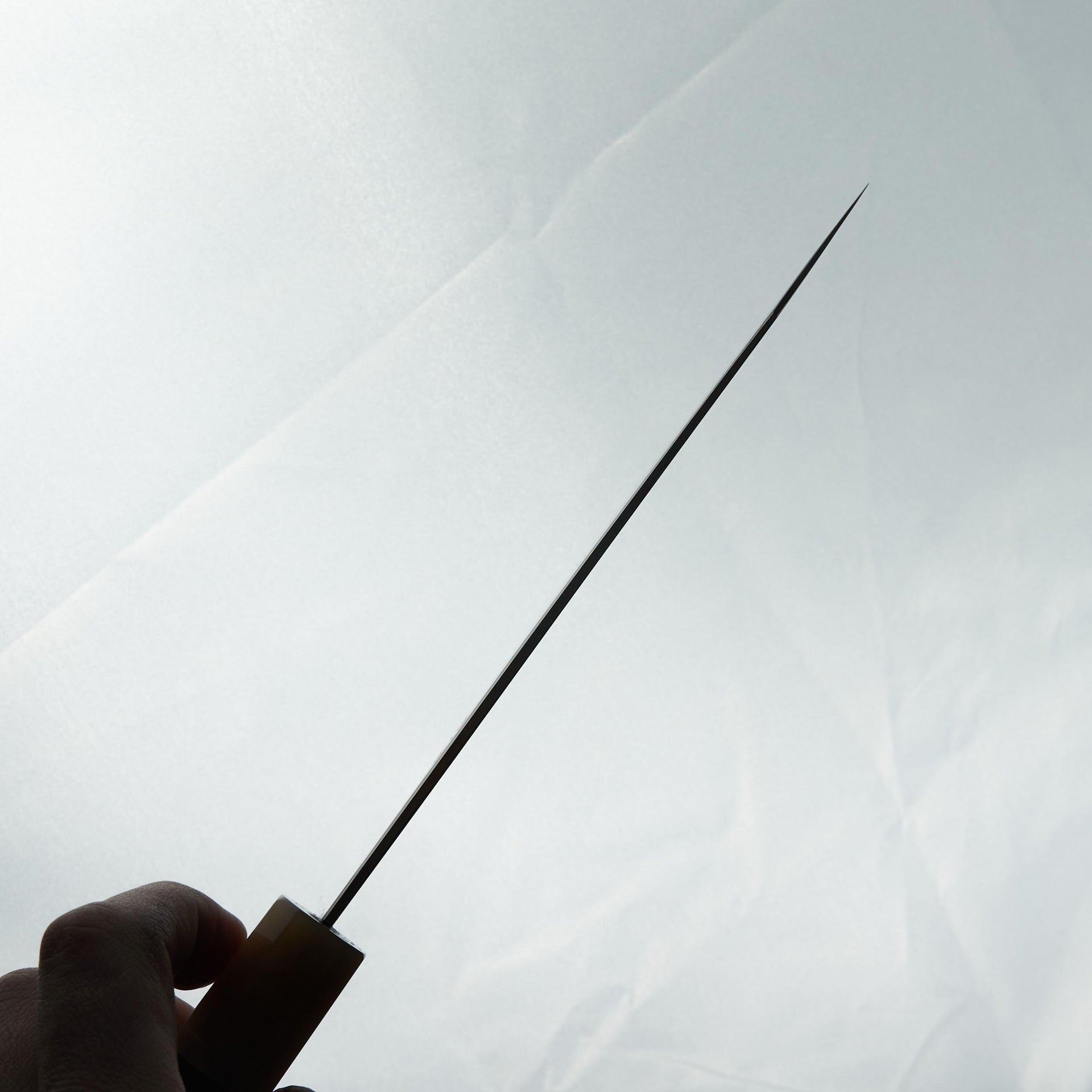 Hitohira Togashi White #1 Stainless Clad Kasumi Bunka 180mm Ebony Handle-Knife-Hitohira-Carbon Knife Co